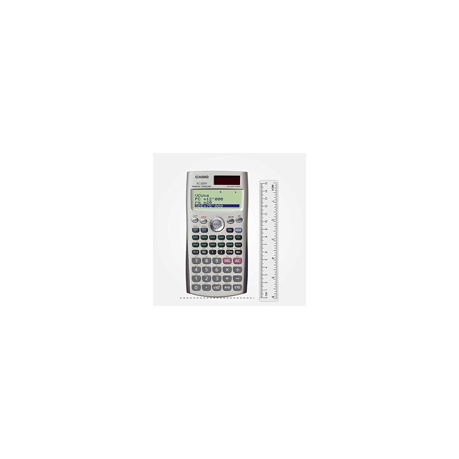 Casio FC-200V Financial Calculator with 4-Line Display