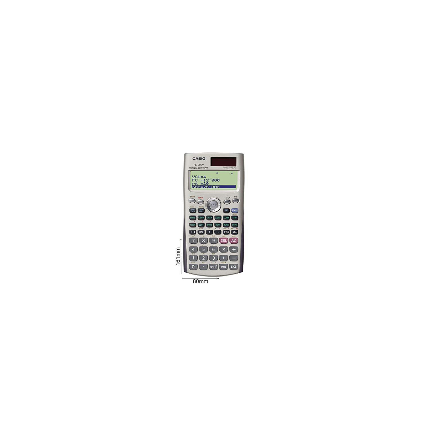 Casio FC-200V Financial Calculator with 4-Line Display