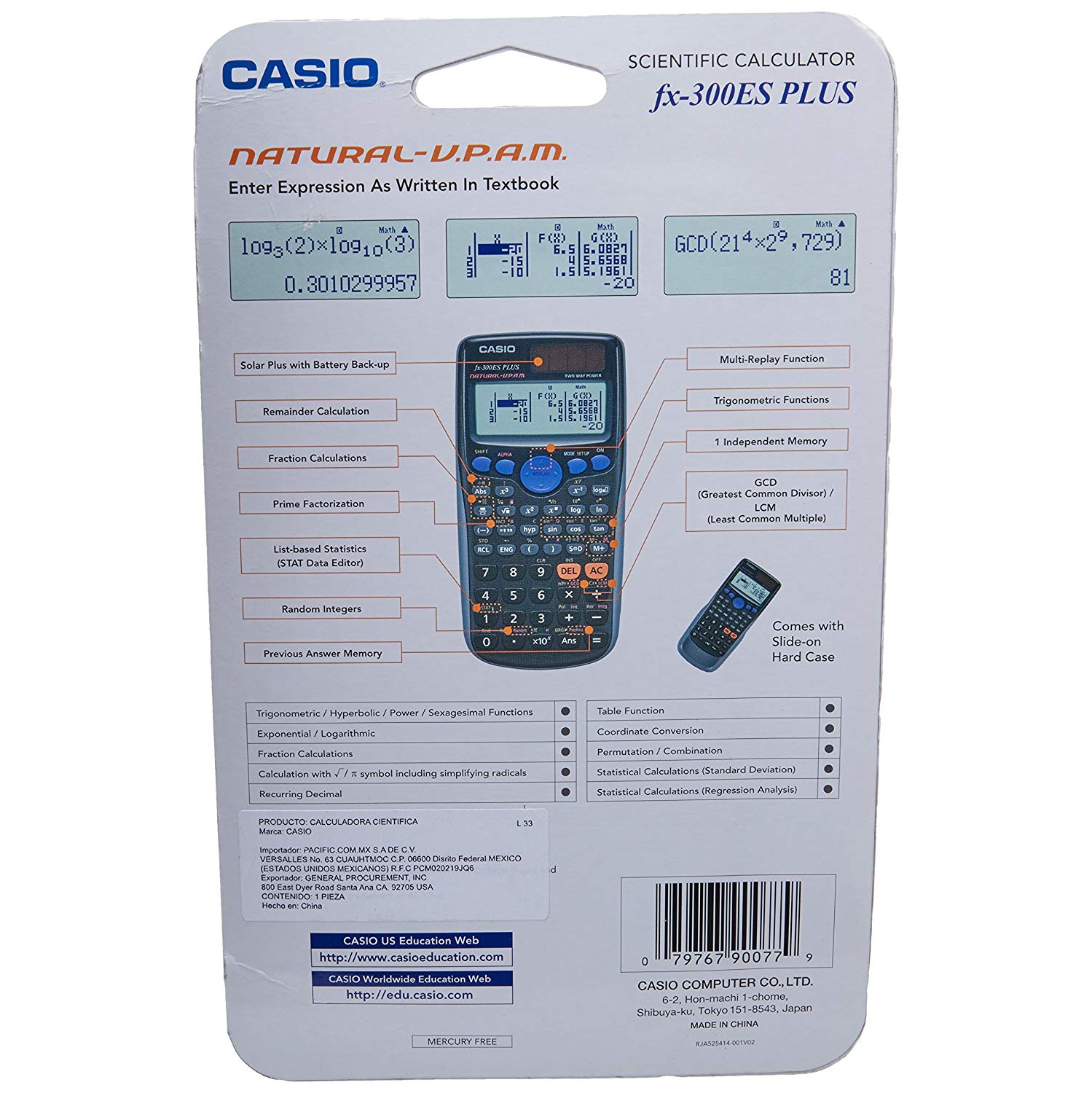 Casio fx-300ES PLUS Scientific Calculator