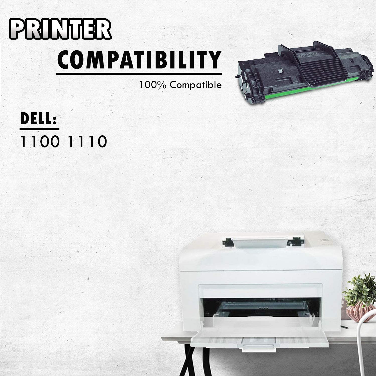 Inkfirst® Compatible Toner Cartridge 1100 310-6640 310-7660 Replacement for Dell 1100 1110 Black