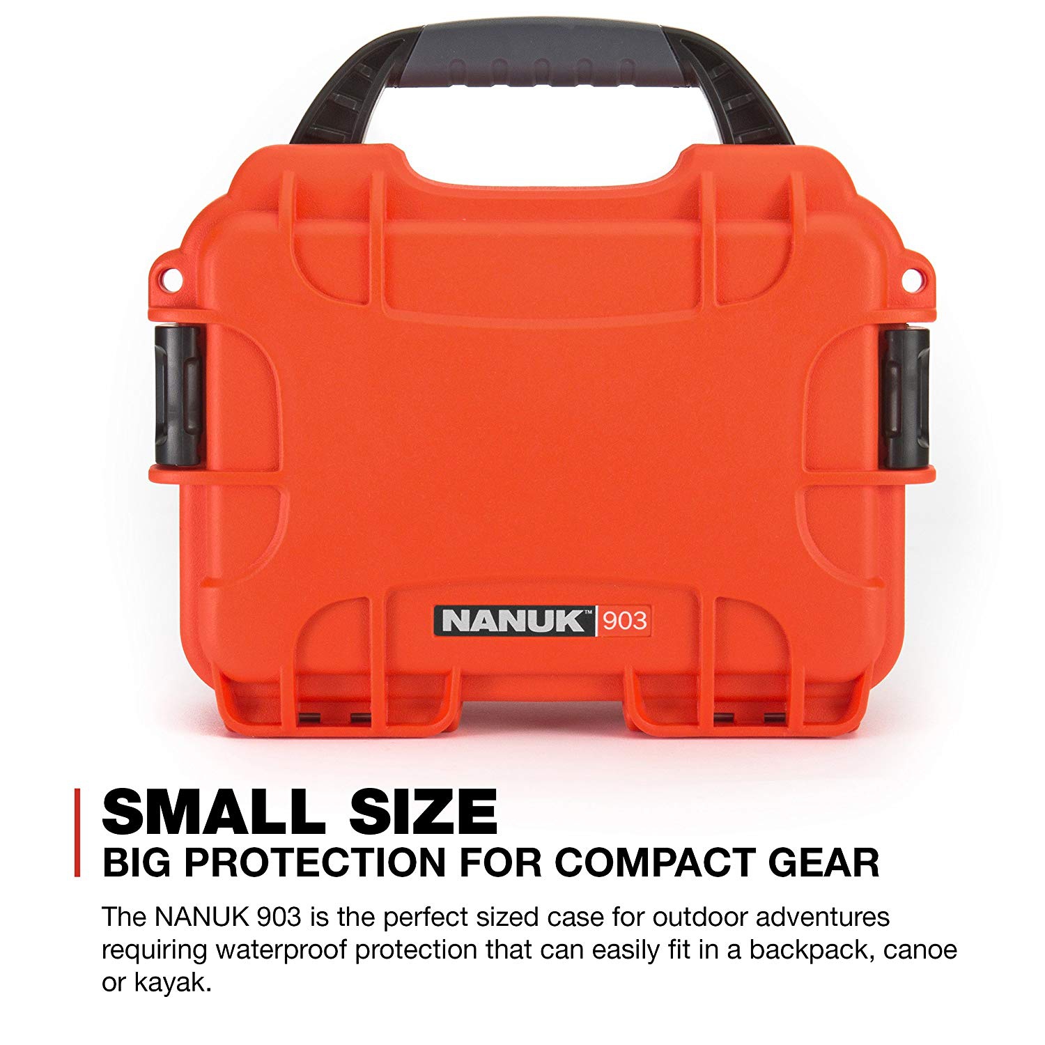Nanuk 903 Waterproof Hard Case with Foam Insert - Orange