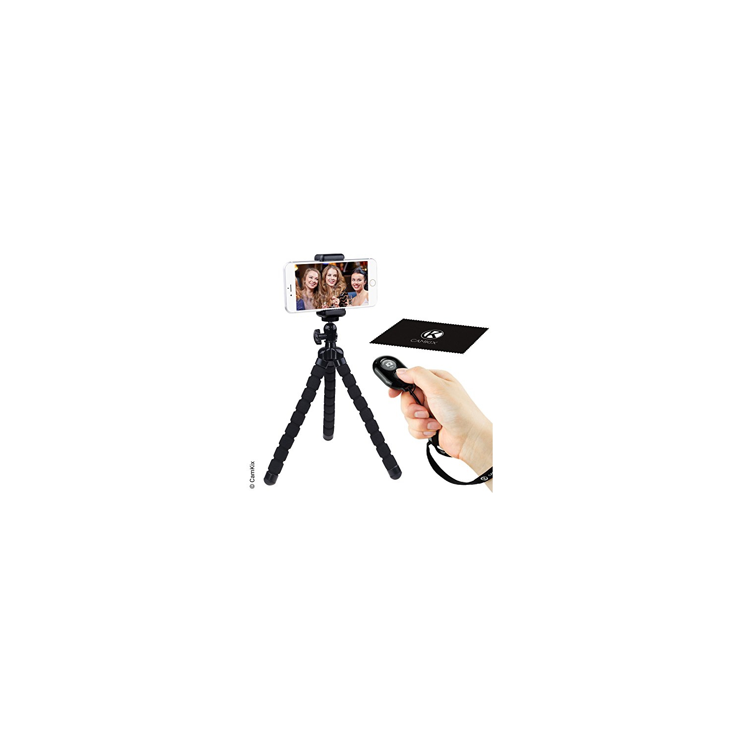 WINGOMART Flexible Cell Phone Tripod w/ Bluetooth Remote Control Camera Shutter