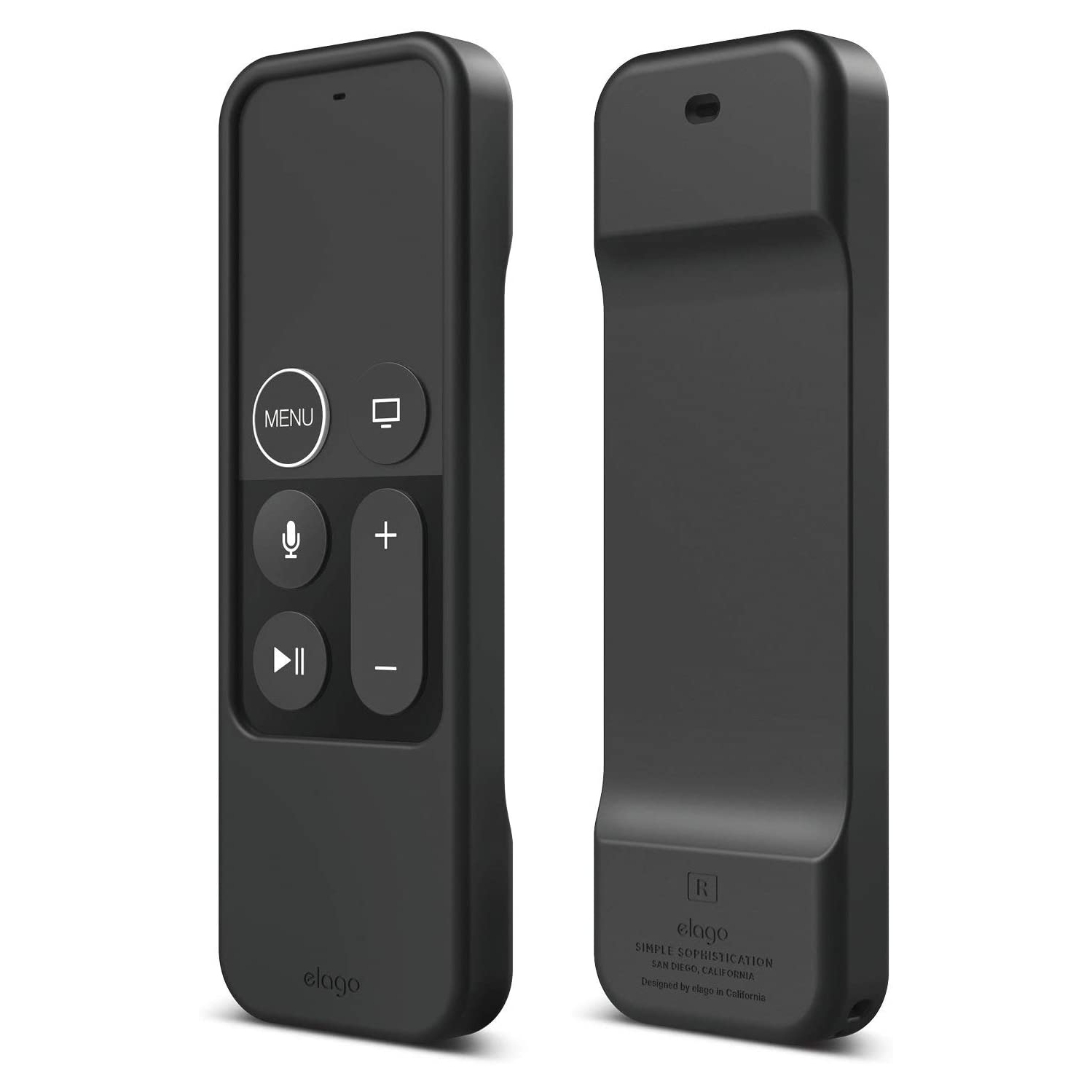 elago R1 Case for Apple TV Siri Remote 4K, 4th Generation (Black) - Magnet Technology, Anti-Slip, Shock Absorption, Lanyard
