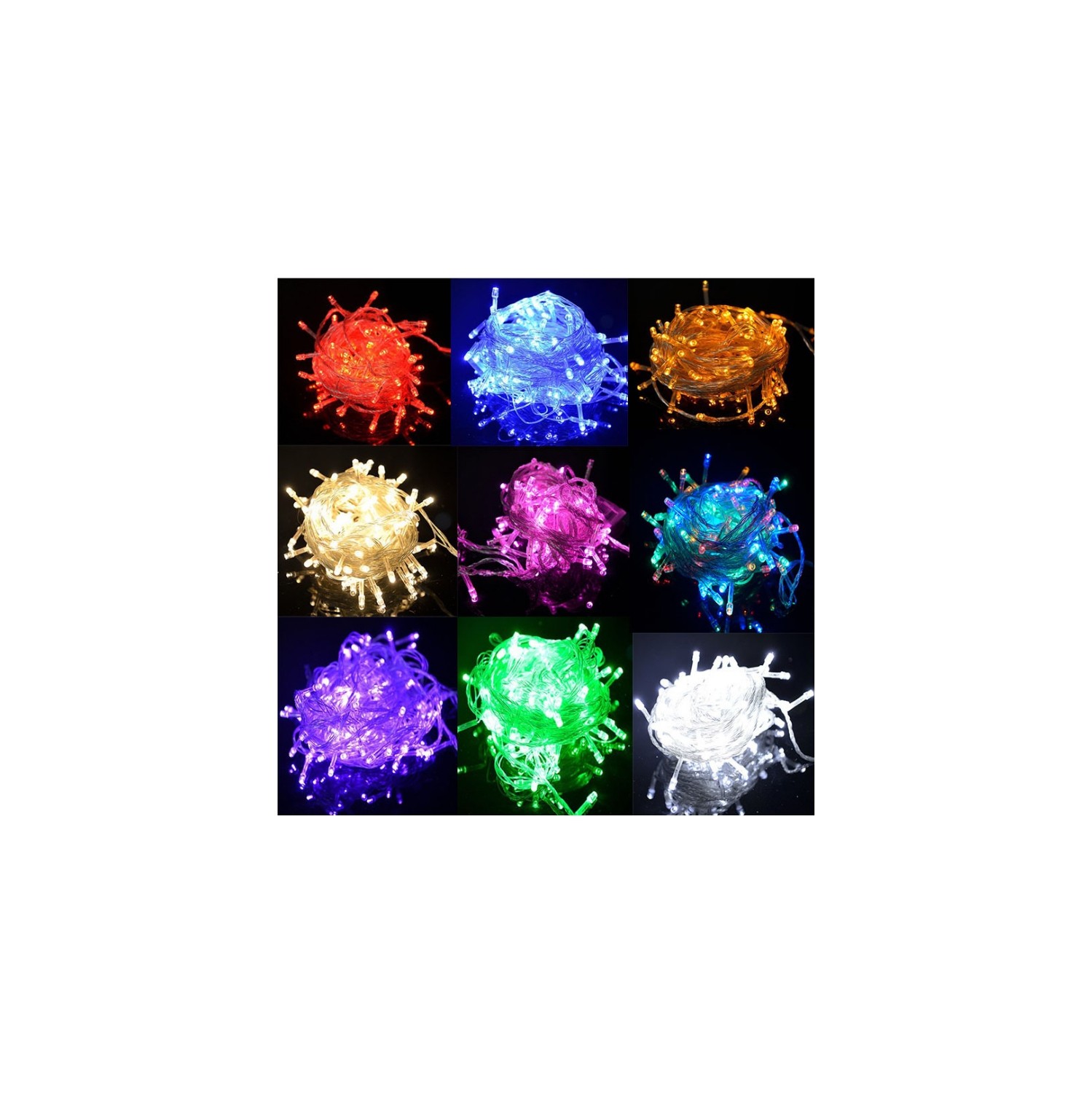 LIXSUNTEK Multi Color LED Fairy String Lights Lamp 33ft 100 LEDs Control up to 8 modes