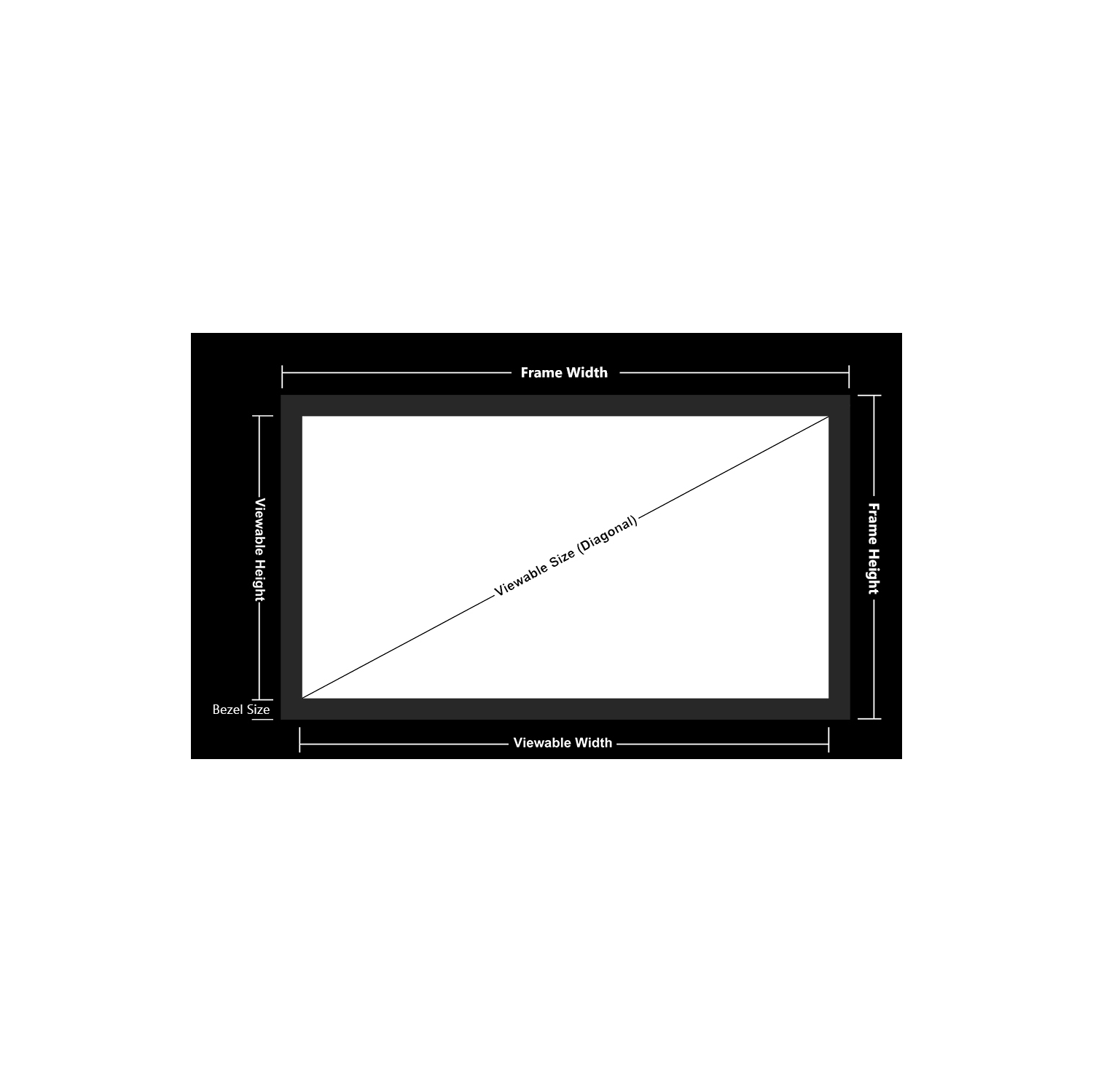 EluneVision Reference Studio 4K 100'' Fixed Frame 16:9 Projector Screen