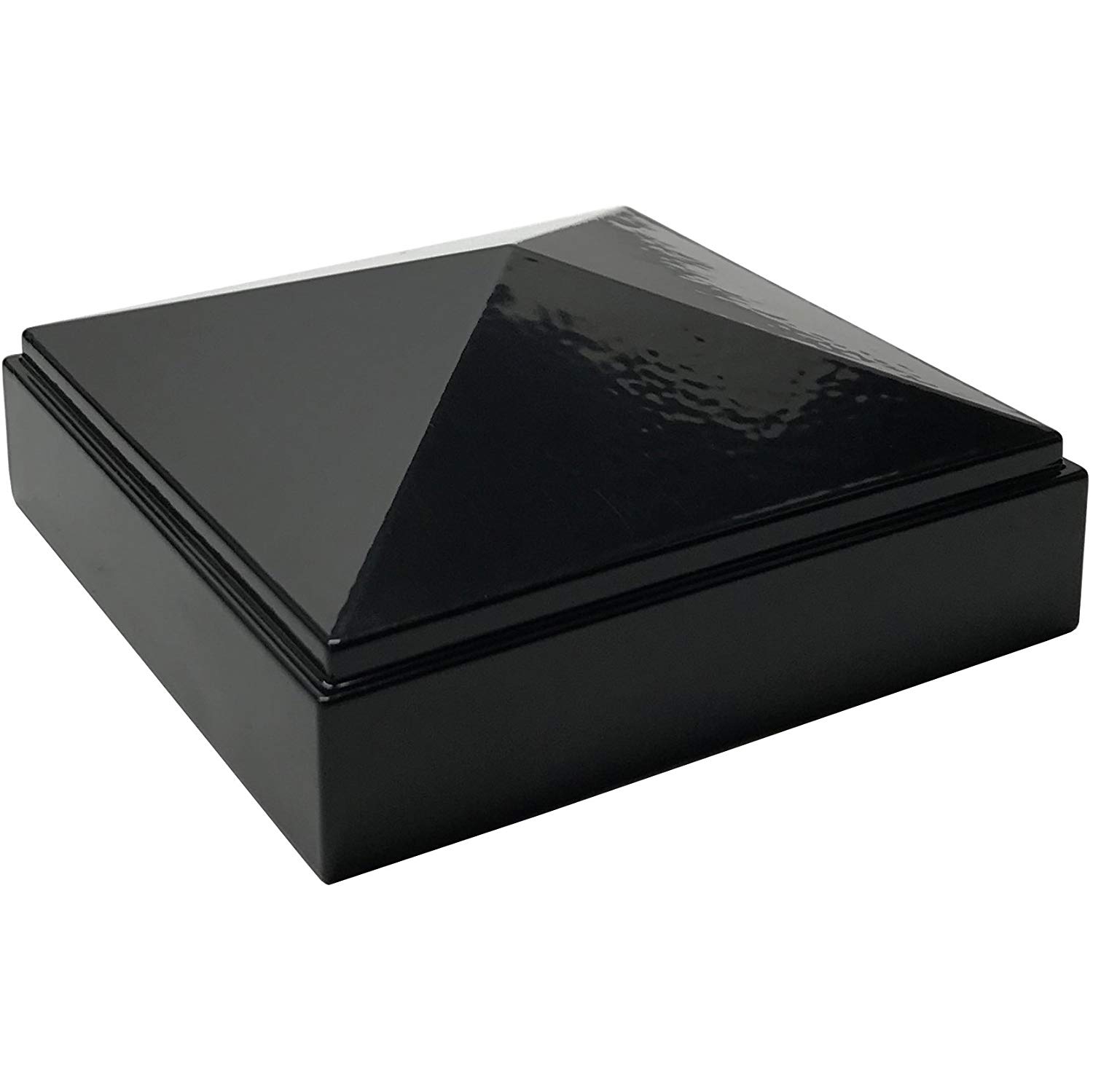 Poteau pyramidal en aluminium de DeCorex pour poteaux en métal de 3 x 3 po - ajustement sous pression - Noir