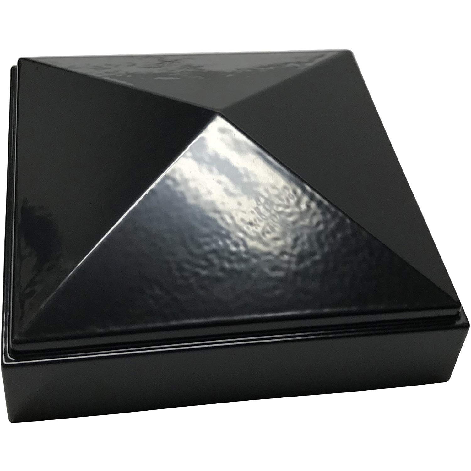 Poteau pyramidal en aluminium de DeCorex pour poteaux en métal de 3 x 3 po - ajustement sous pression - Noir