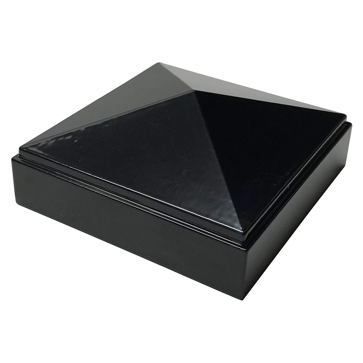 Poteau pyramidal en aluminium de DeCorex pour poteaux en métal de 3 x 3 po - ajustement sous pression - Noir