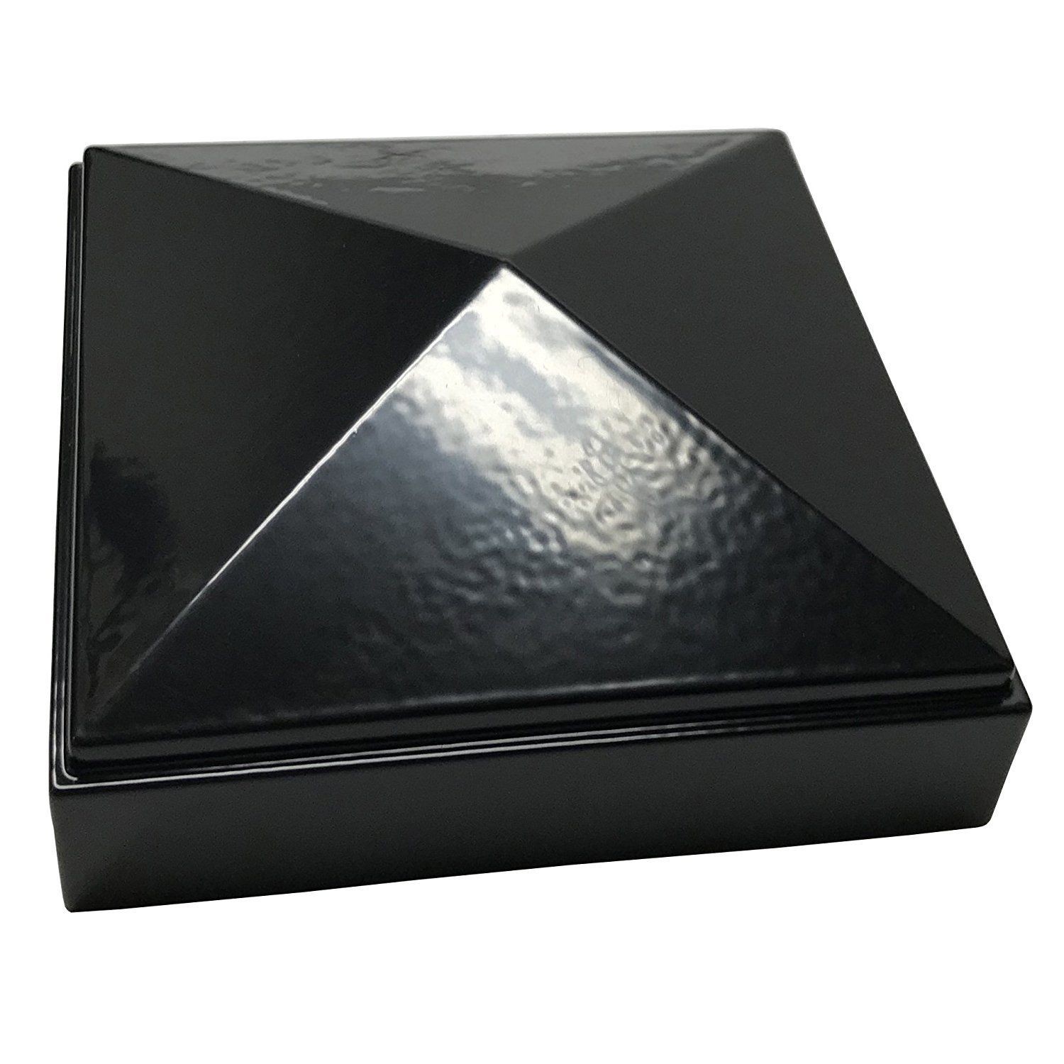 Poteau pyramidal en aluminium de DeCorex pour poteaux en métal de 3 x 3 po - ajustement sous pression - Noir