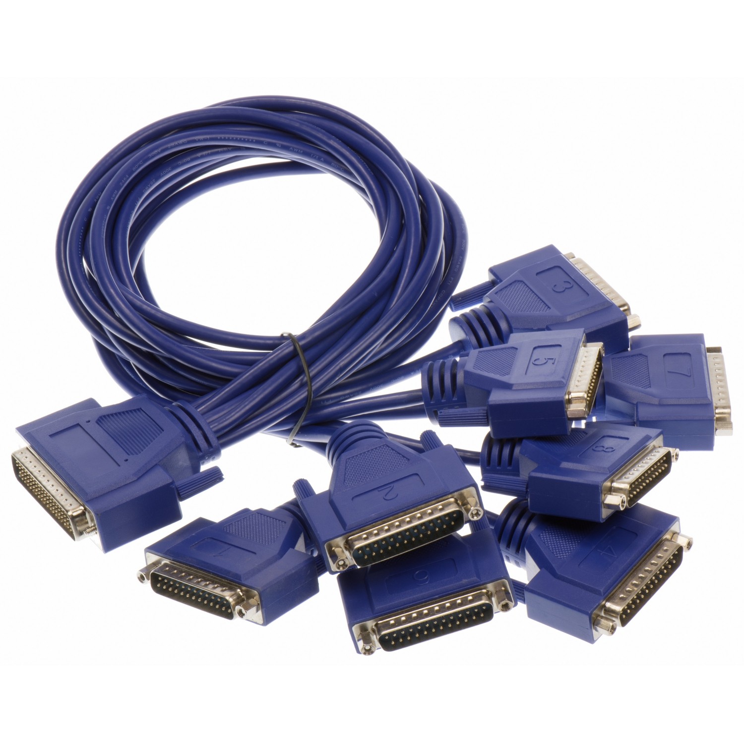 Axxon LF662KB PCIe 8 Port RS232 I/O Serial Card Adapter w/ Octaplex Cable 36" HD78M-DB25M-8