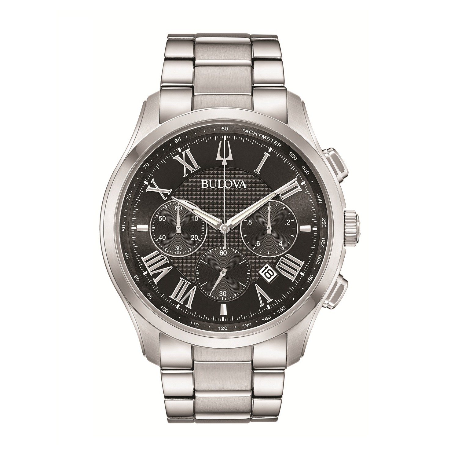 Bulova 96B288 Wilton Silver 46.5mm Stainless Steel Men's Watch