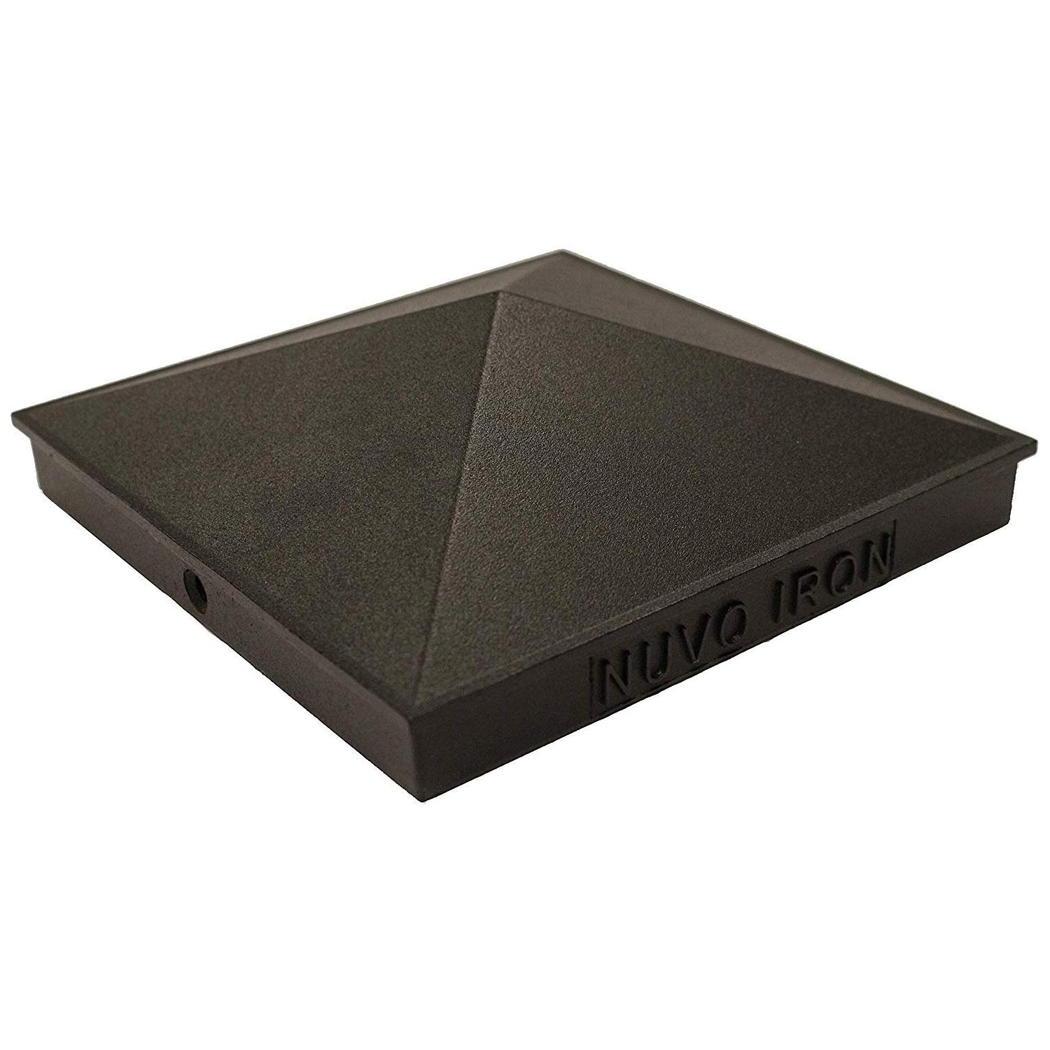 Nuvo Iron Decorative Pyramid Aluminium Post Cap for 6" x 6" Posts - Black