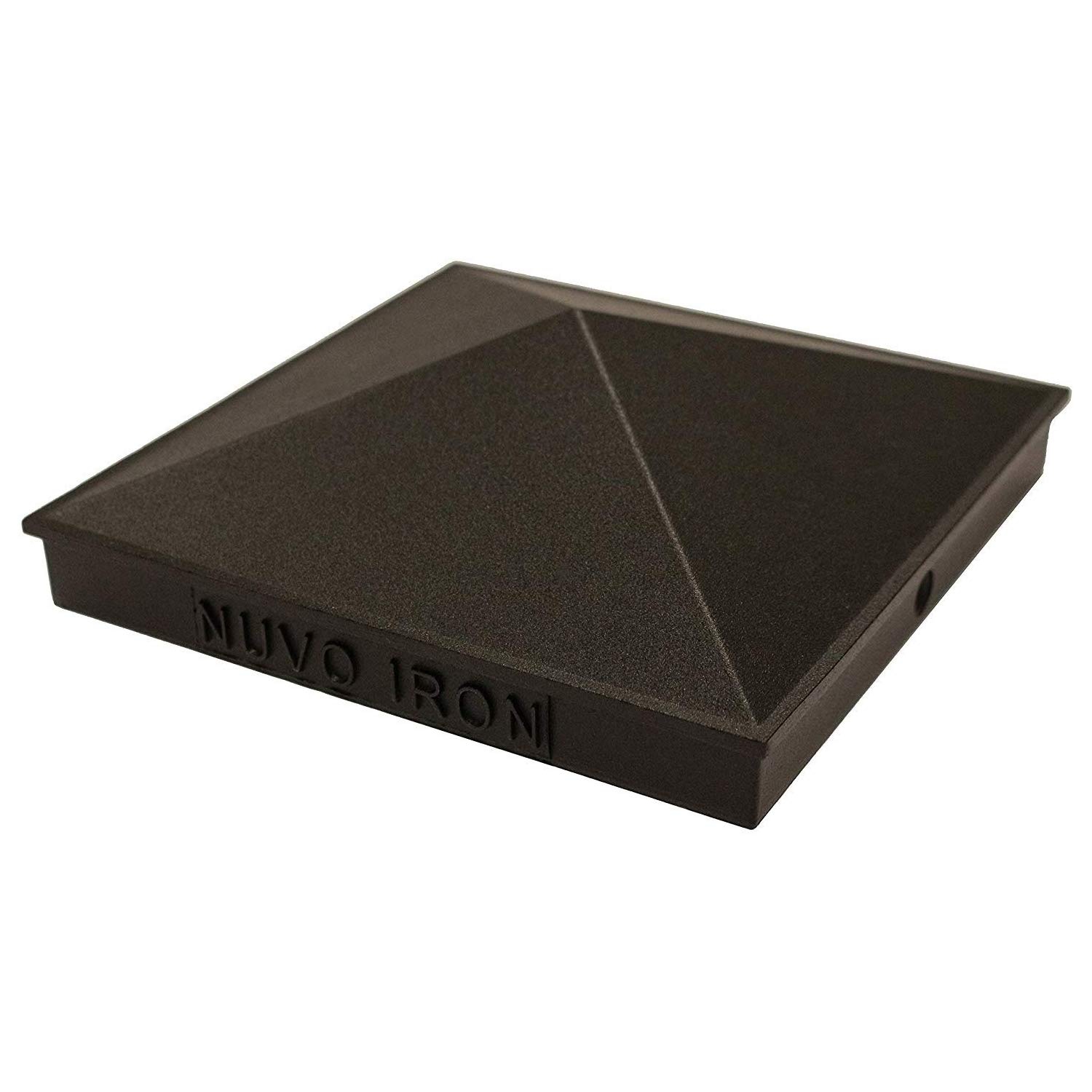Nuvo Iron Decorative Pyramid Aluminium Post Cap for 6" x 6" Posts - Black