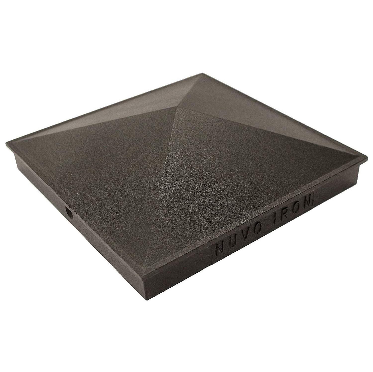 Nuvo Iron Decorative Pyramid Aluminium Post Cap for 7.5" x 7.5" / 8" x 8" Posts - Black
