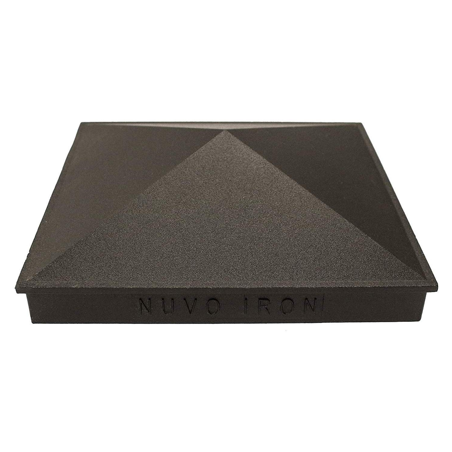 Nuvo Iron Decorative Pyramid Aluminium Post Cap for 7.5" x 7.5" / 8" x 8" Posts - Black