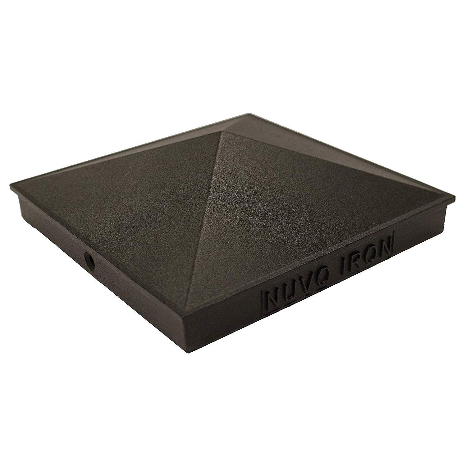 Nuvo Iron Decorative Pyramid Aluminium Post Cap for 7.5" x 7.5" / 8" x 8" Posts - Black