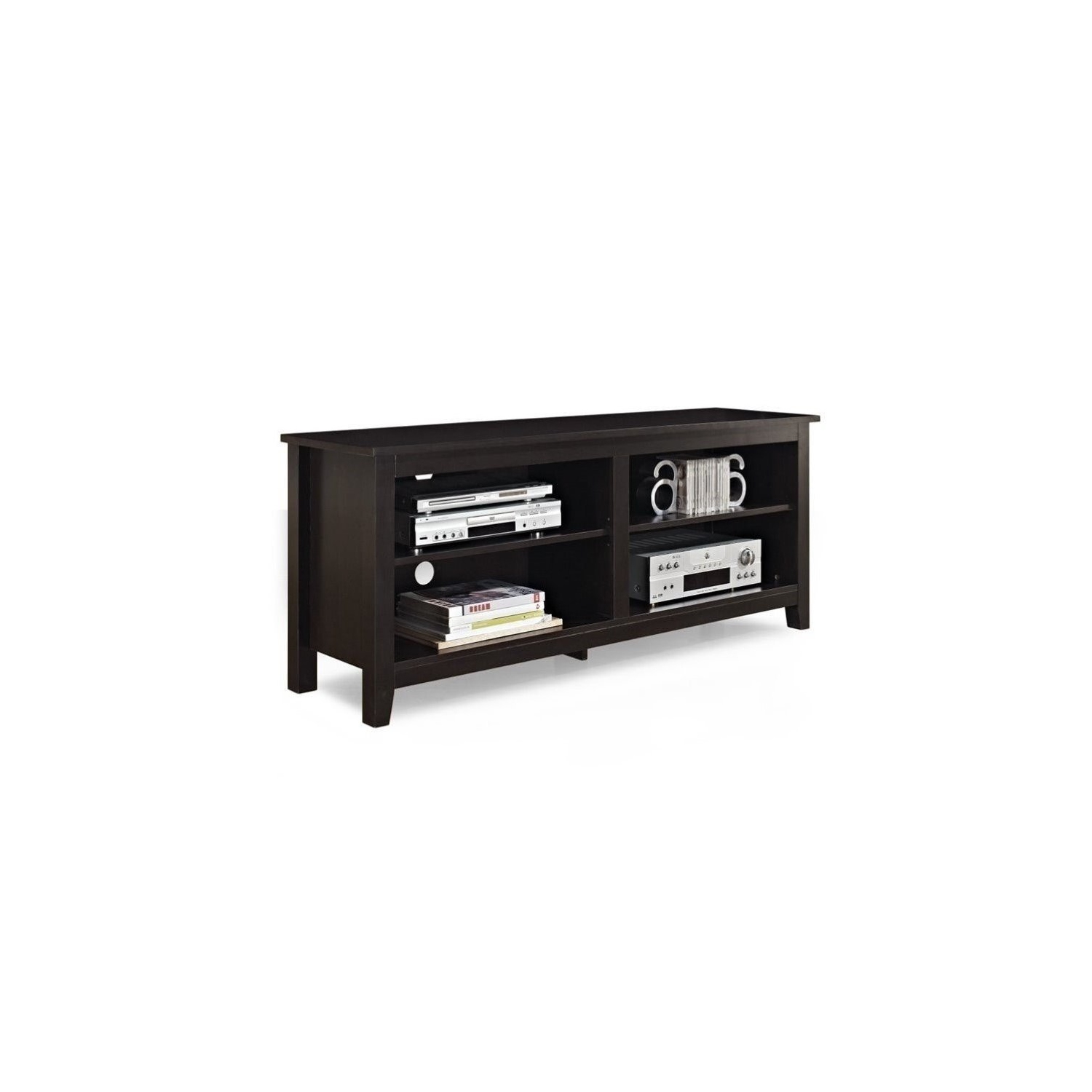 Pemberly Row 58" Wood TV Console in Espresso