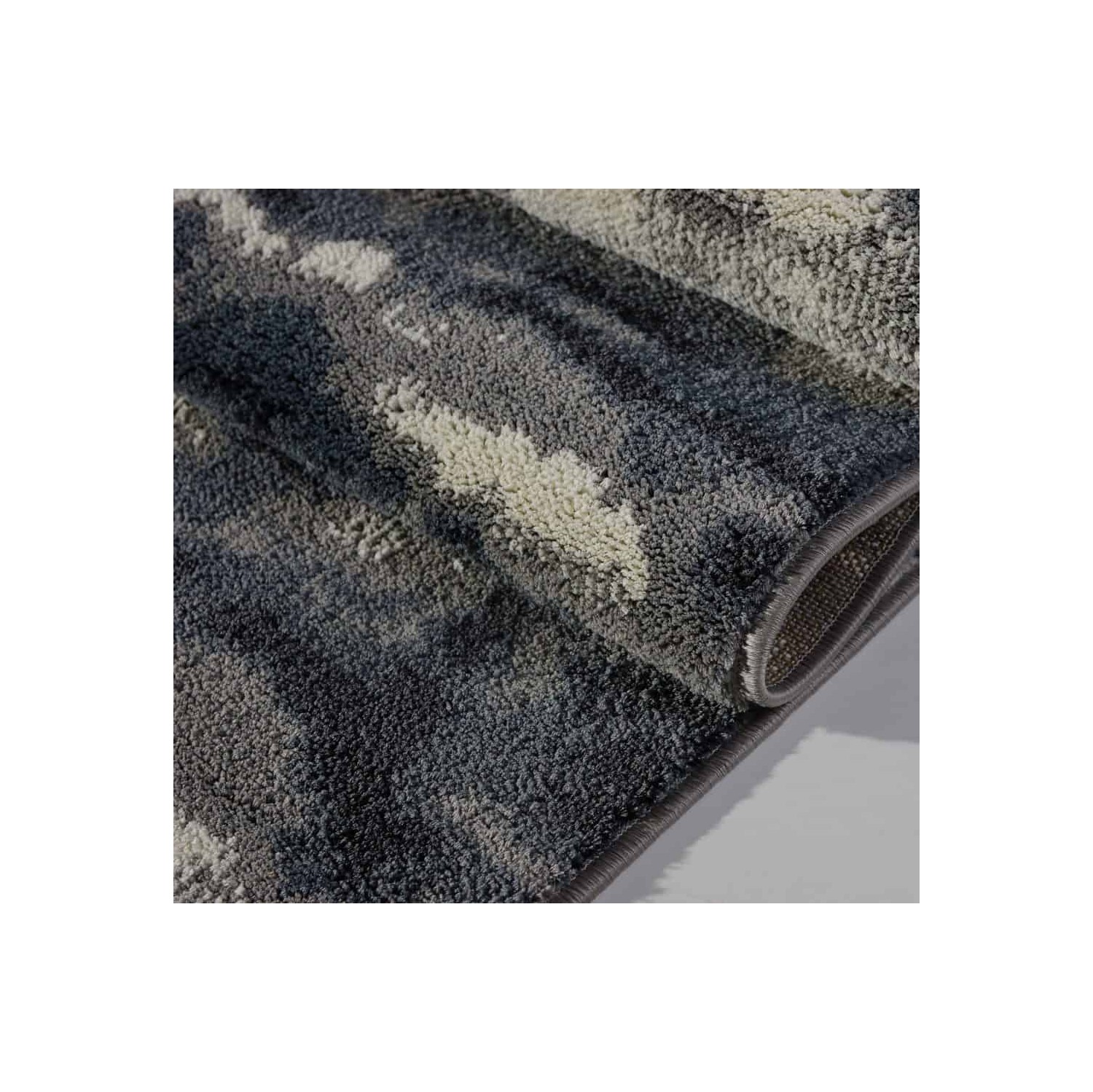 Oakridge turc durable tapis gris-crème, 8 x 11