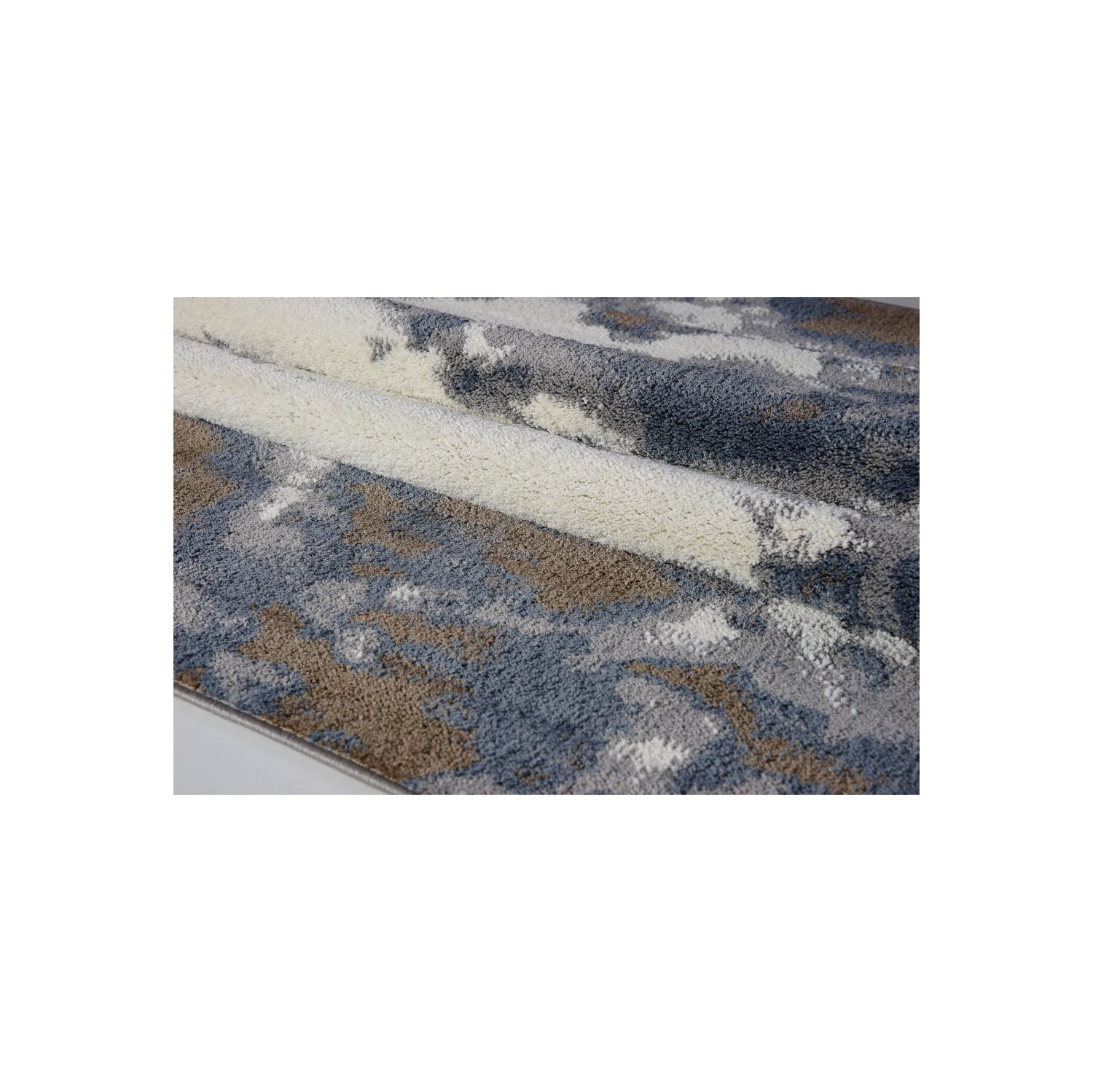 LA Dole Brampton Abstract Toronto Collection Turkish Carpet 2'7" x 4'11" Rectangle Area Rug - Grey/Ivory