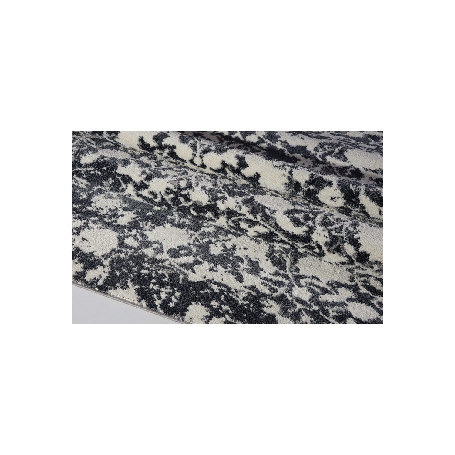 LA Dole Hamilton Abstract Toronto Collection Turkish Carpet 2'7" x 4'11" Rectangle Area Rug - Grey/Ivory
