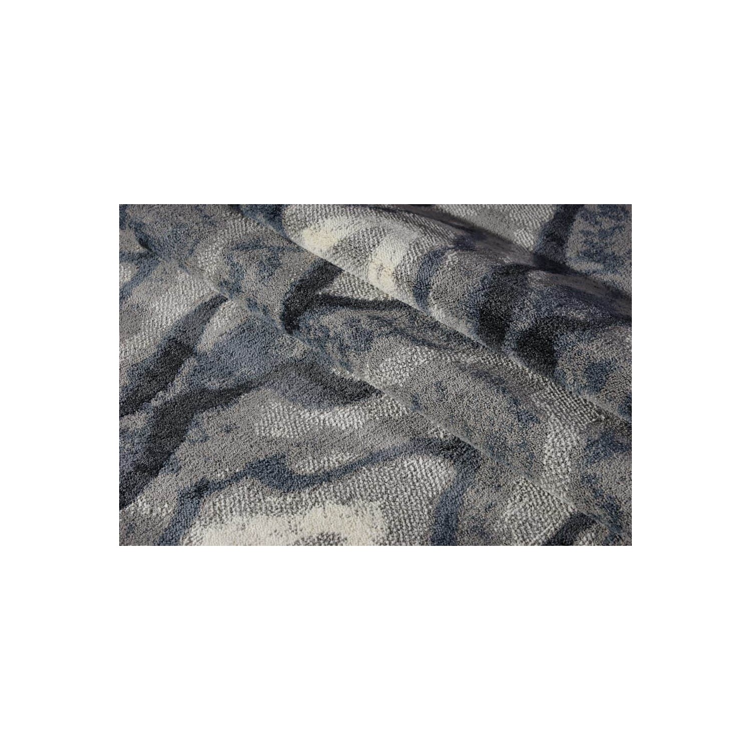 LA Dole Etobicoke Abstract Toronto Collection Turkish Polyester Carpet 2'7" x 4'11" Rectangle Area Rug - Grey/Cream