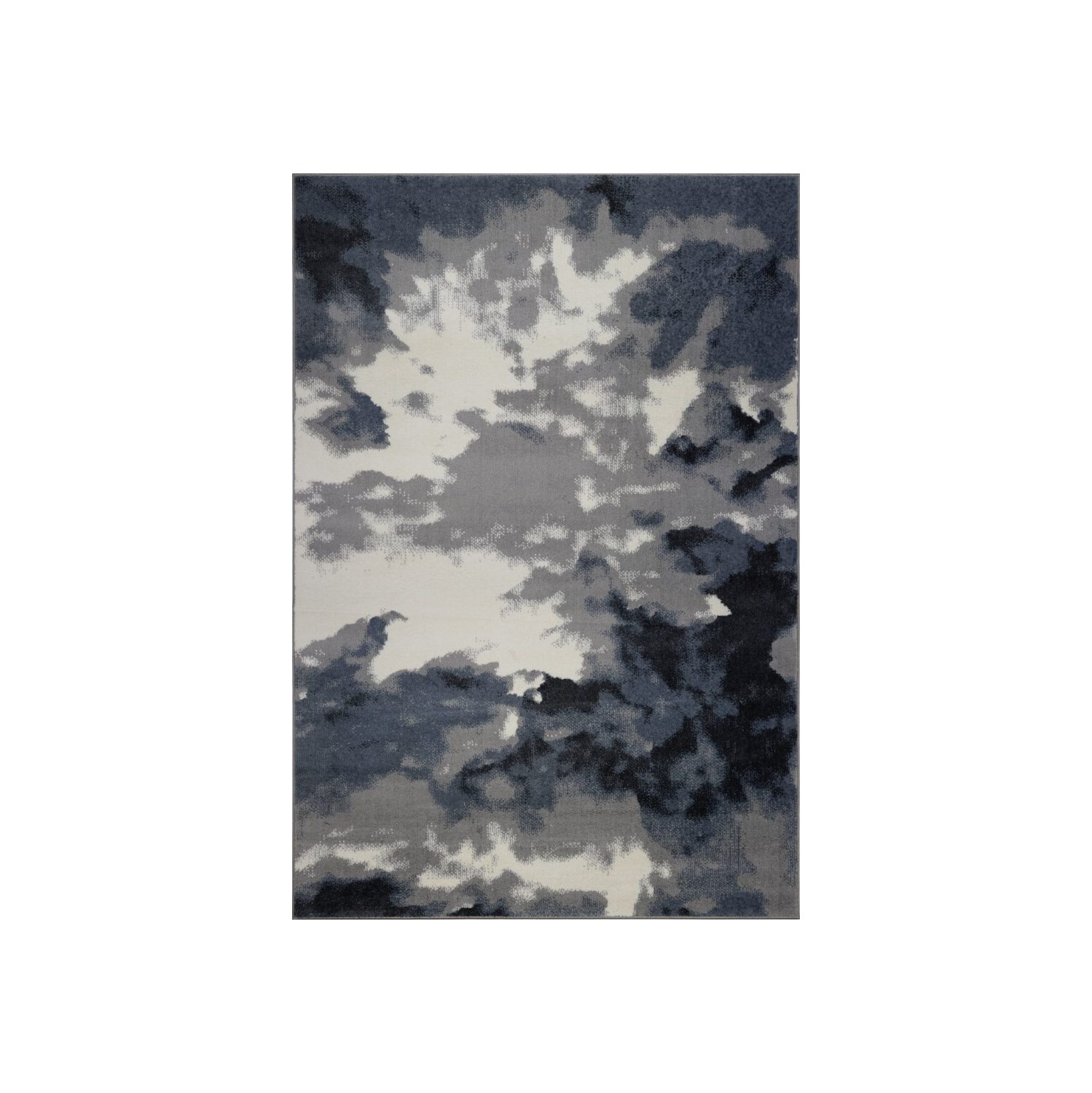 LA Dole Toronto Sky Collection Turkish Polyester Carpet 2'7" x 4'11" Rectangle Area Rug - Grey/Ivory