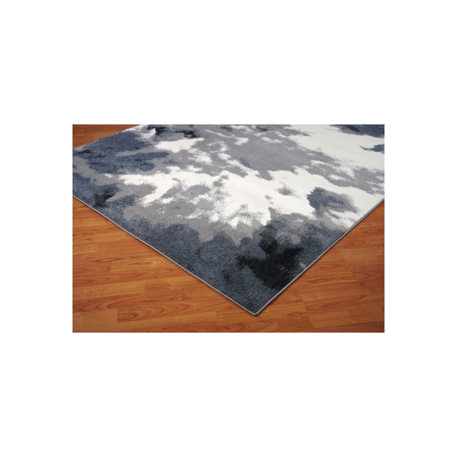 LA Dole Toronto Sky Collection Turkish Polyester Carpet 2'7" x 4'11" Rectangle Area Rug - Grey/Ivory