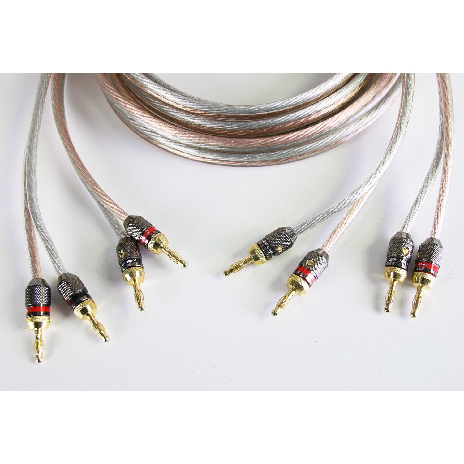 Câble haut-parleur 10 AWG série premier IRSW10-2 de ThinSound avec fiches bananes plaquées or 24 carats de qualité supérieure