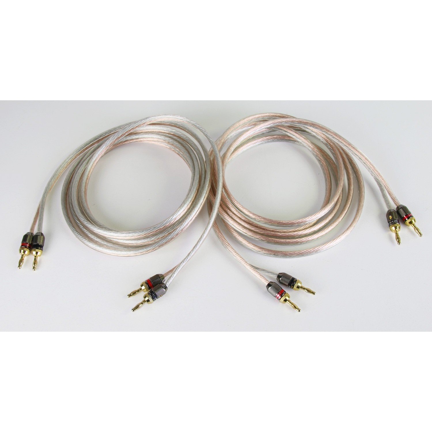 Câble haut-parleur 12AWG série premier IRSW12-2 de ThinSound avec fiches bananes plaquées or 24 ct de qualité supérieure