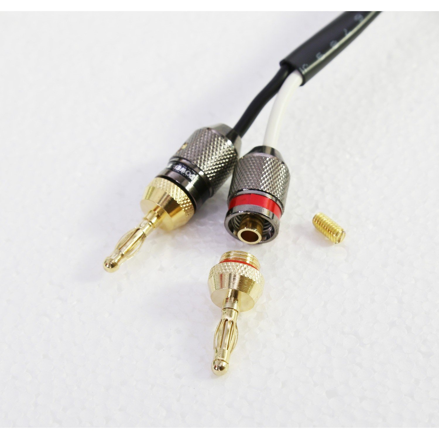 ThruSound HiFi-Series 12AWG 2-Conductor Speaker Wire with Premium 24k Gold-Plated Banana Plugs