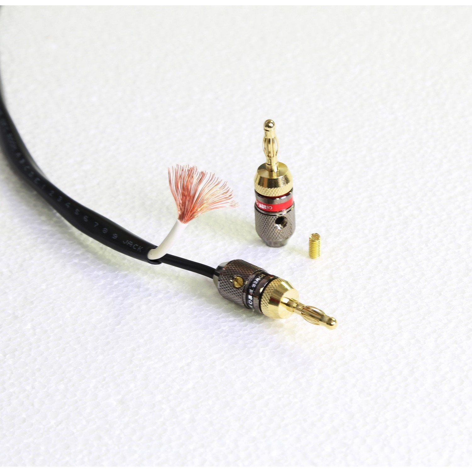 ThruSound HiFi-Series 12AWG 2-Conductor Speaker Wire with Premium 24k Gold-Plated Banana Plugs
