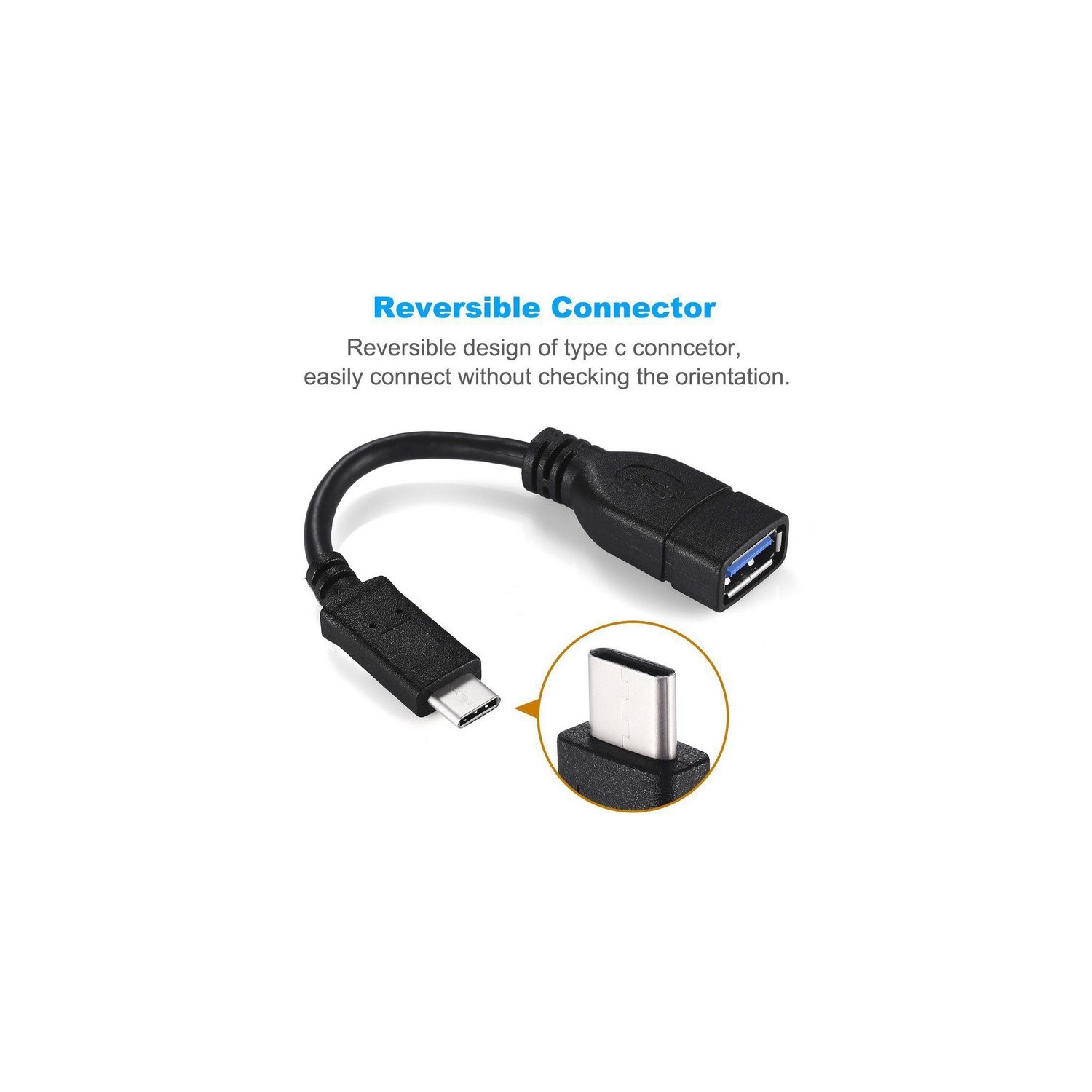 Adaptateur USB 3.1 à USB 3.0 femelle OTG de axGear pour câble de recharge de données pour nouveau MacBook USBC