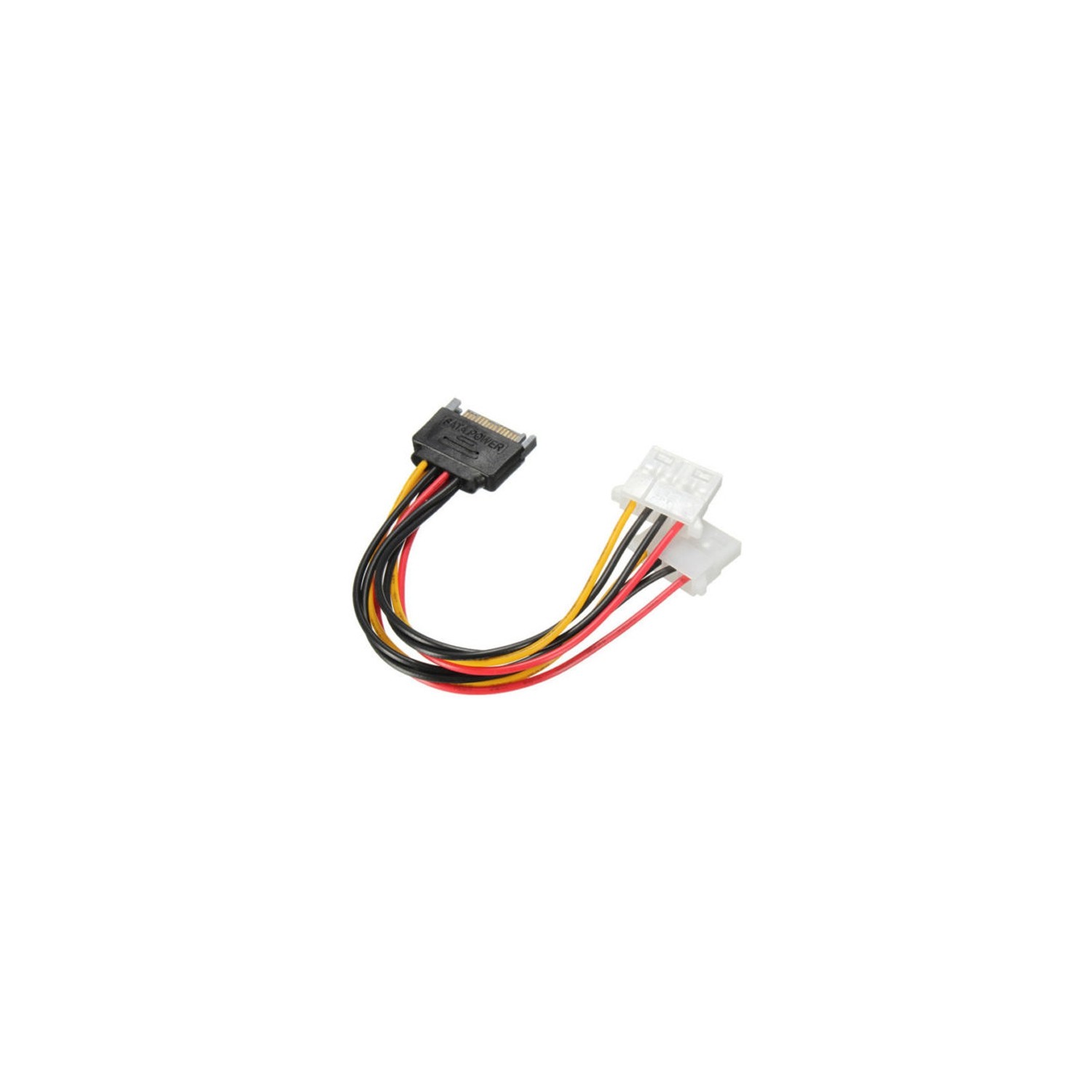 Câble répartiteur en y à 4 broches Molex Connctor d’AXGear US Seller SATA Power à 15 broches