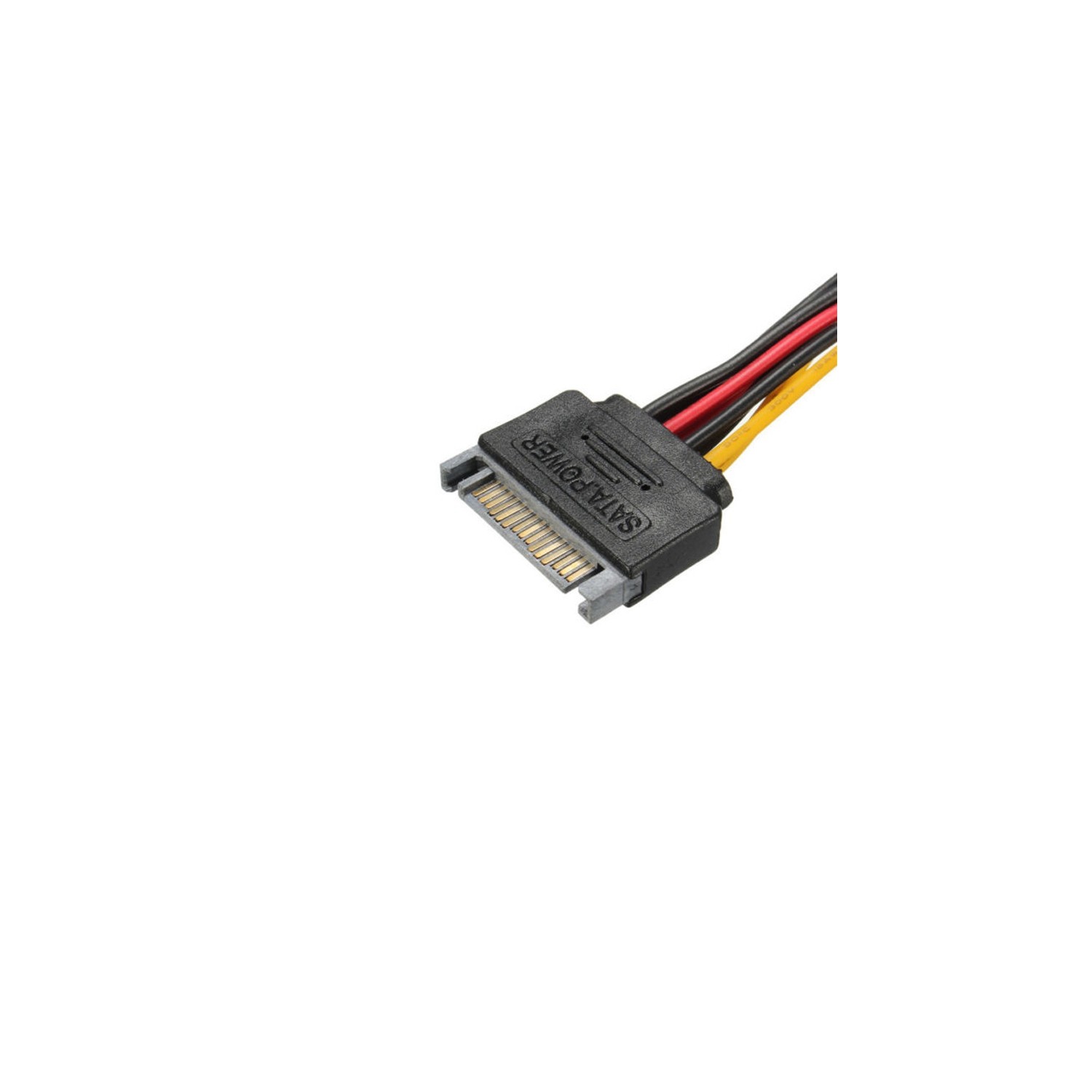 Câble répartiteur en y à 4 broches Molex Connctor d’AXGear US Seller SATA Power à 15 broches