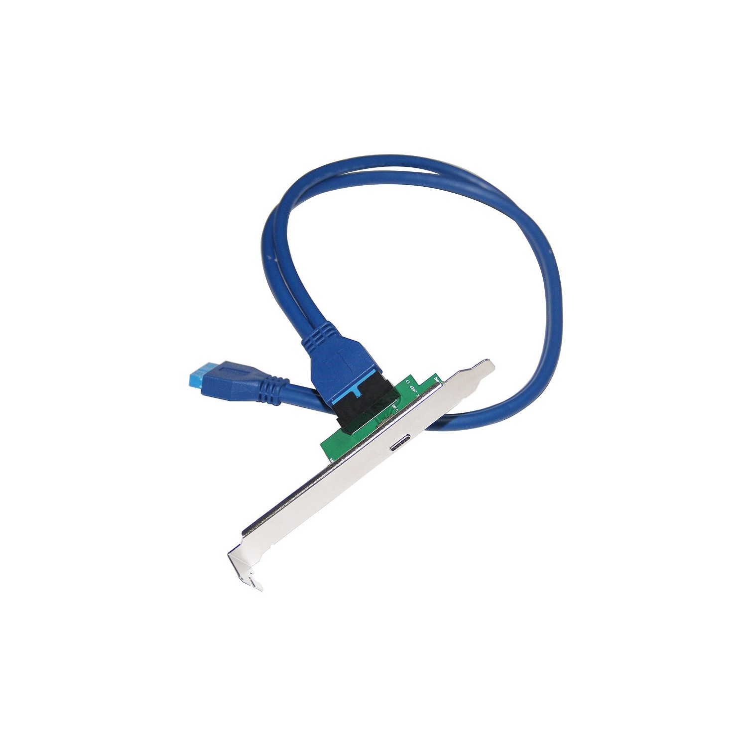 axGear Carte mère USB 3.0 20 broches vers panneau de support externe USB-C 3.1 Type C 2 ports