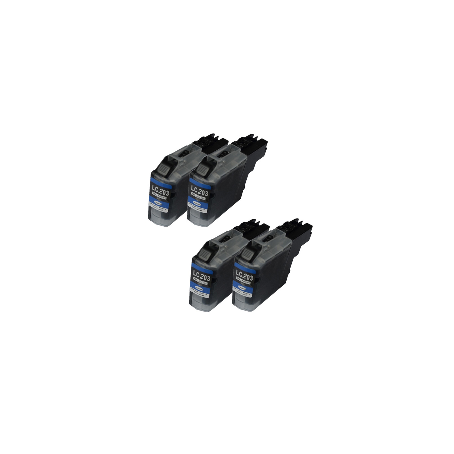 Gotoners™ Generic Packaged 4PK Brother New Compatible LC203XLBK High Yield Black Inkjet Cartridges for MFC-J4320/J4620/J5520/J5620/J460/J485/J880