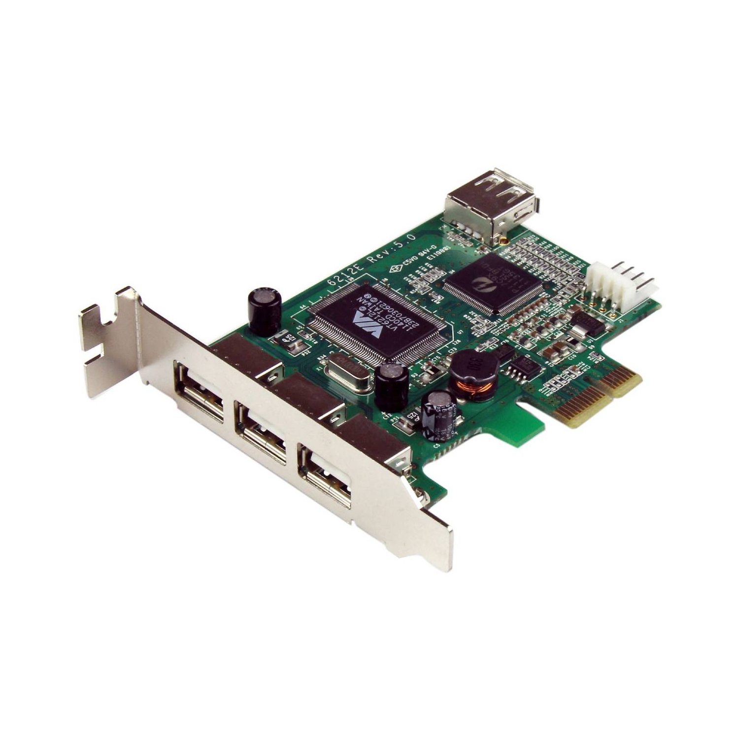 Carte USB haute vitesse profil bas PCI Express à 4 ports de StarTech - Adaptateur USB - 4 ports
