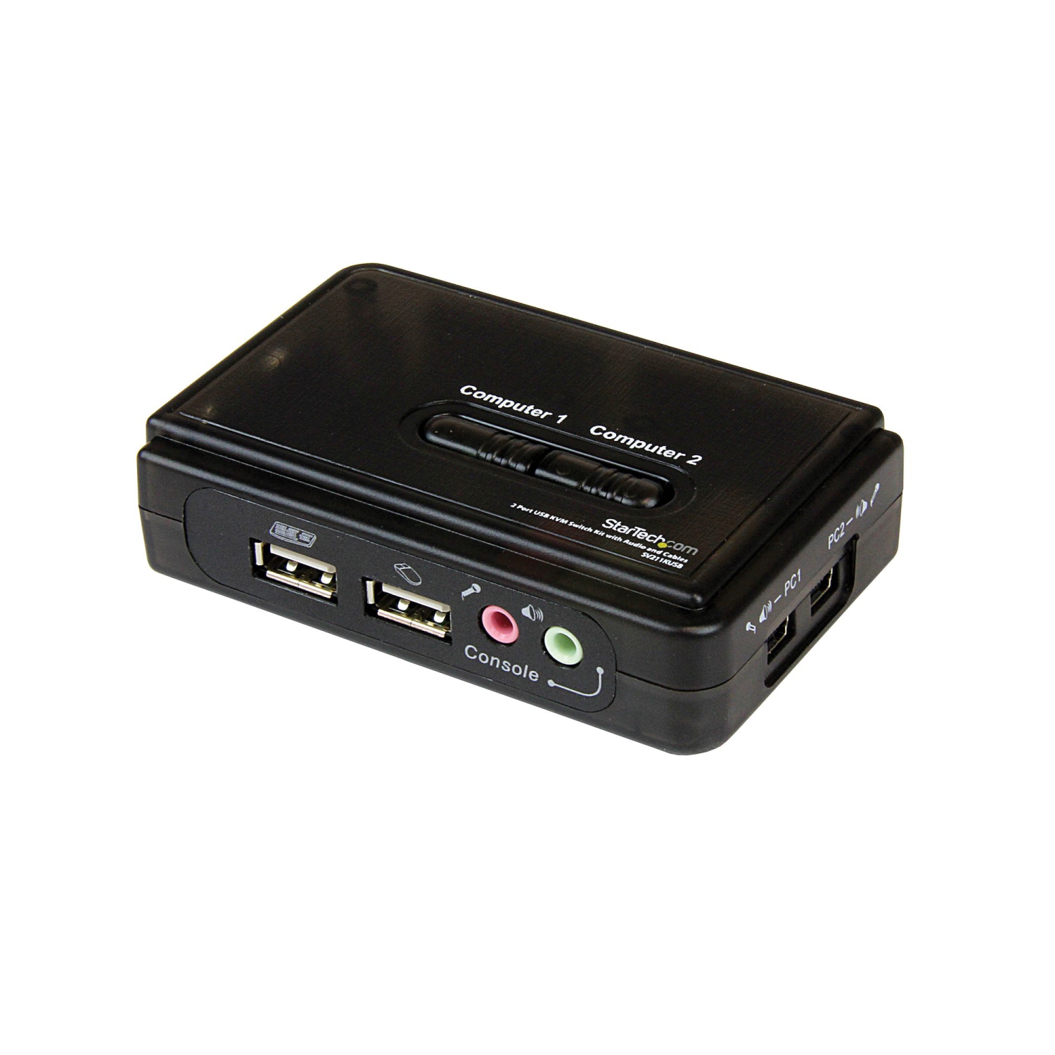 StarTech 2-Port VGA and USB KVM Switch with Cables Included-(SV211KUSB)