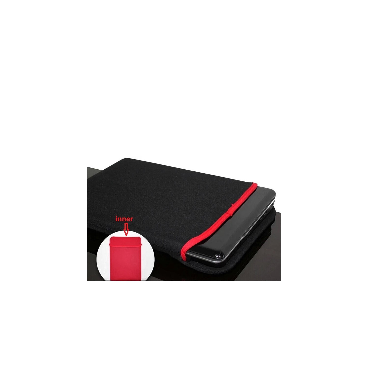 Housse pour portable d’axGear – Sac de transport mince pour ordinateur portatif de 15.6 po, noir