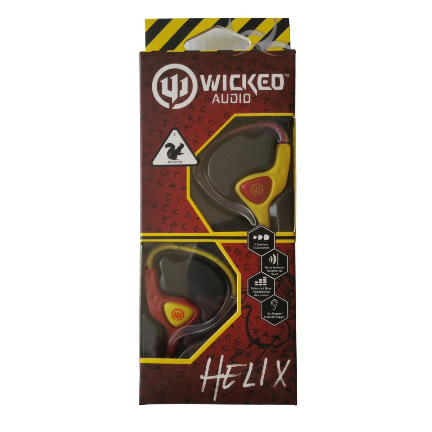 Wicked Audio In-Ear Earbud Helix - Red /Yellow