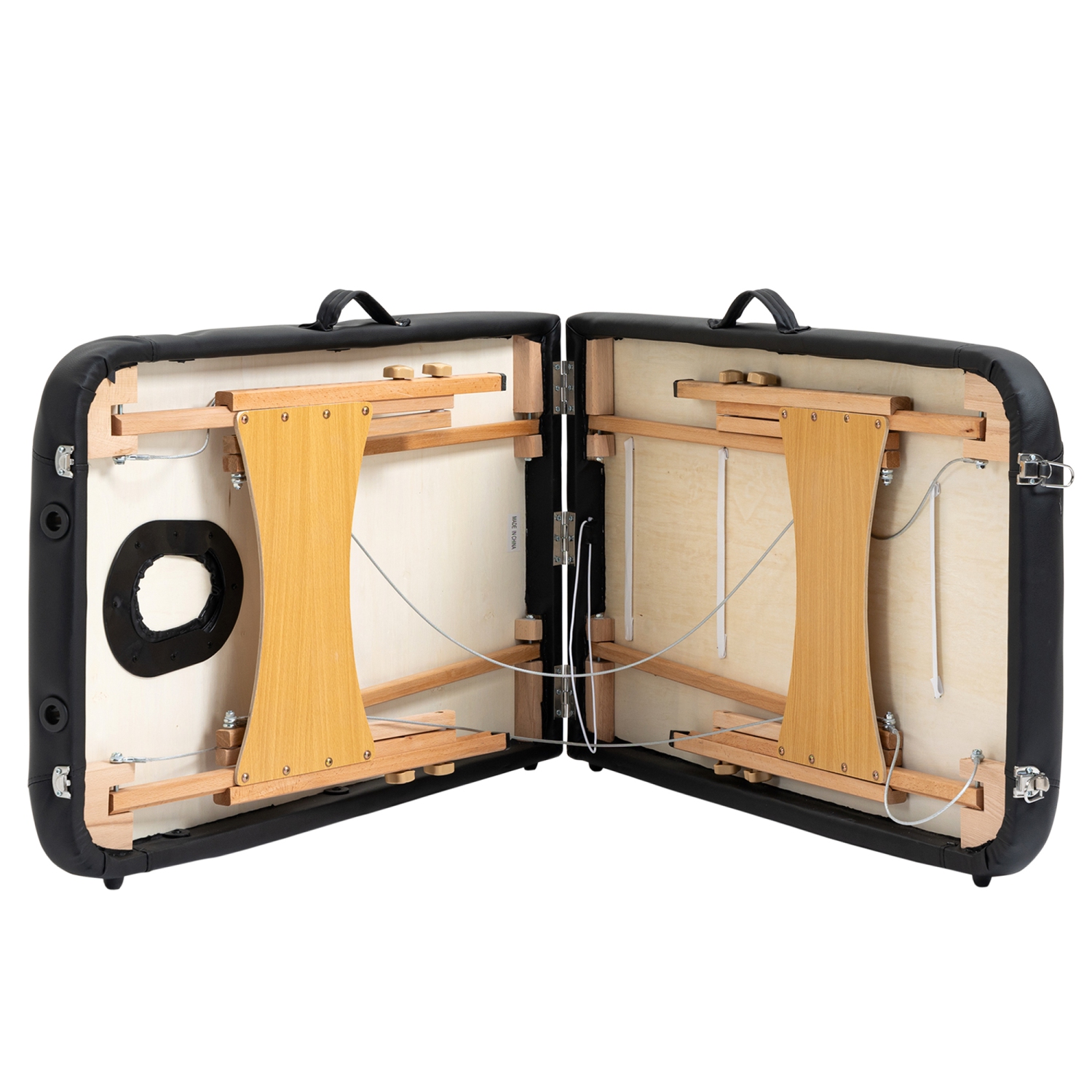 HOMCOM 83 Inch Portable Folding Massage Table, Height Adjustable Professional Salon Spa Facial Couch Bed with Free Carrying Case, Headrest, Armrests,