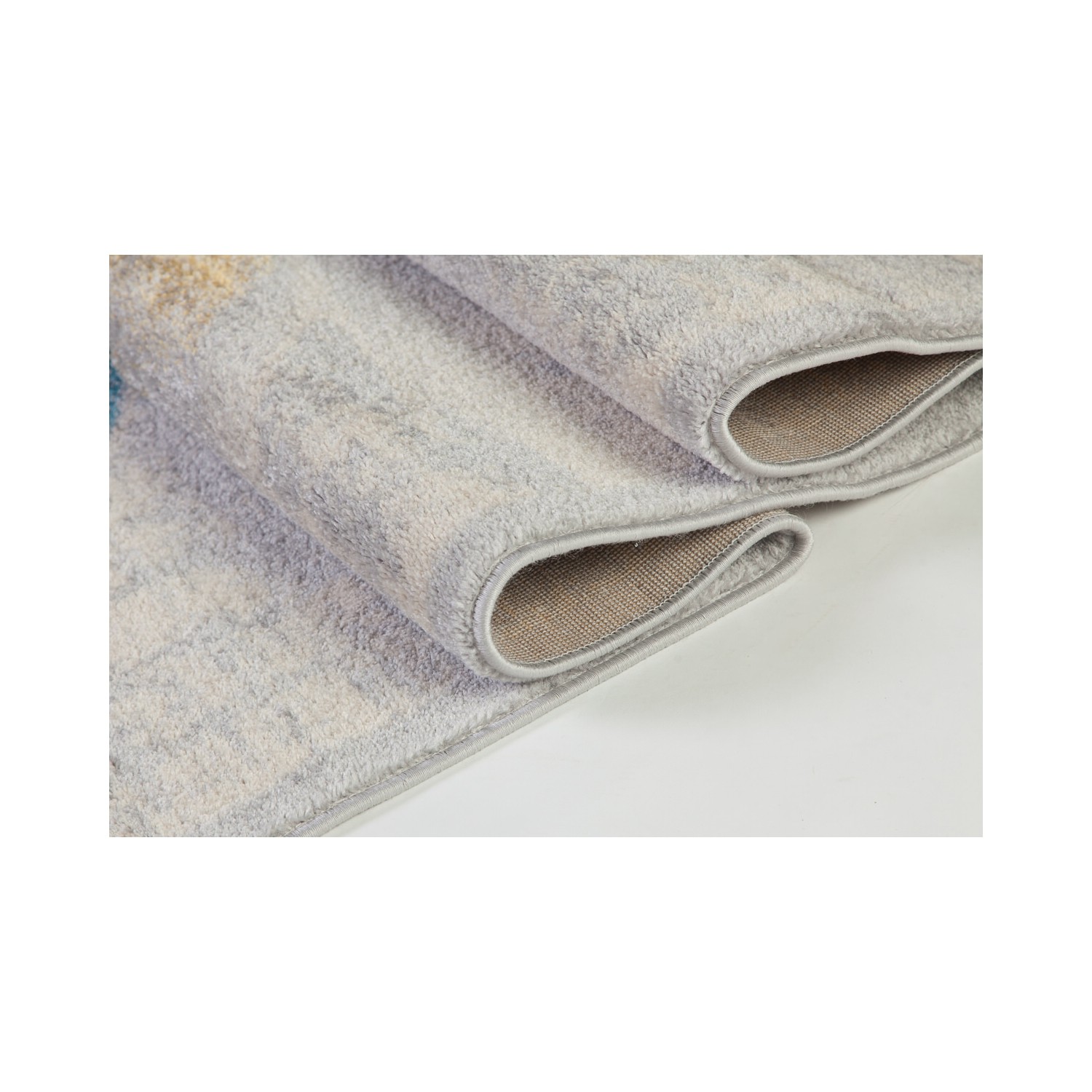 LA Dole Floral Pattern Carpet 6'5" x 9'5" Rectangle Area Rug - Teal/Yellow