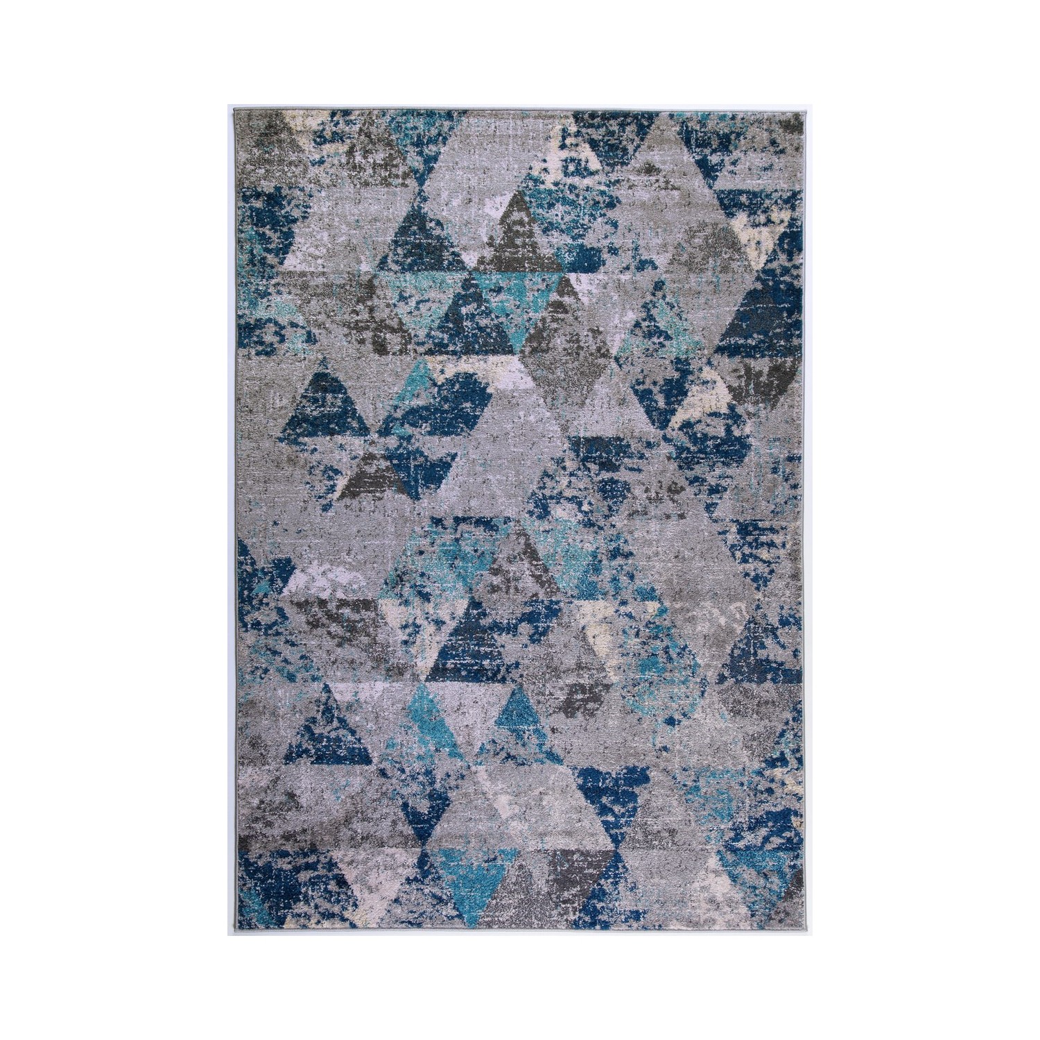 Tapis rectangulaire À motifs géométriques 7 pi 10 po x 10 pi 5 po la Dole - Sarcelle/Gris