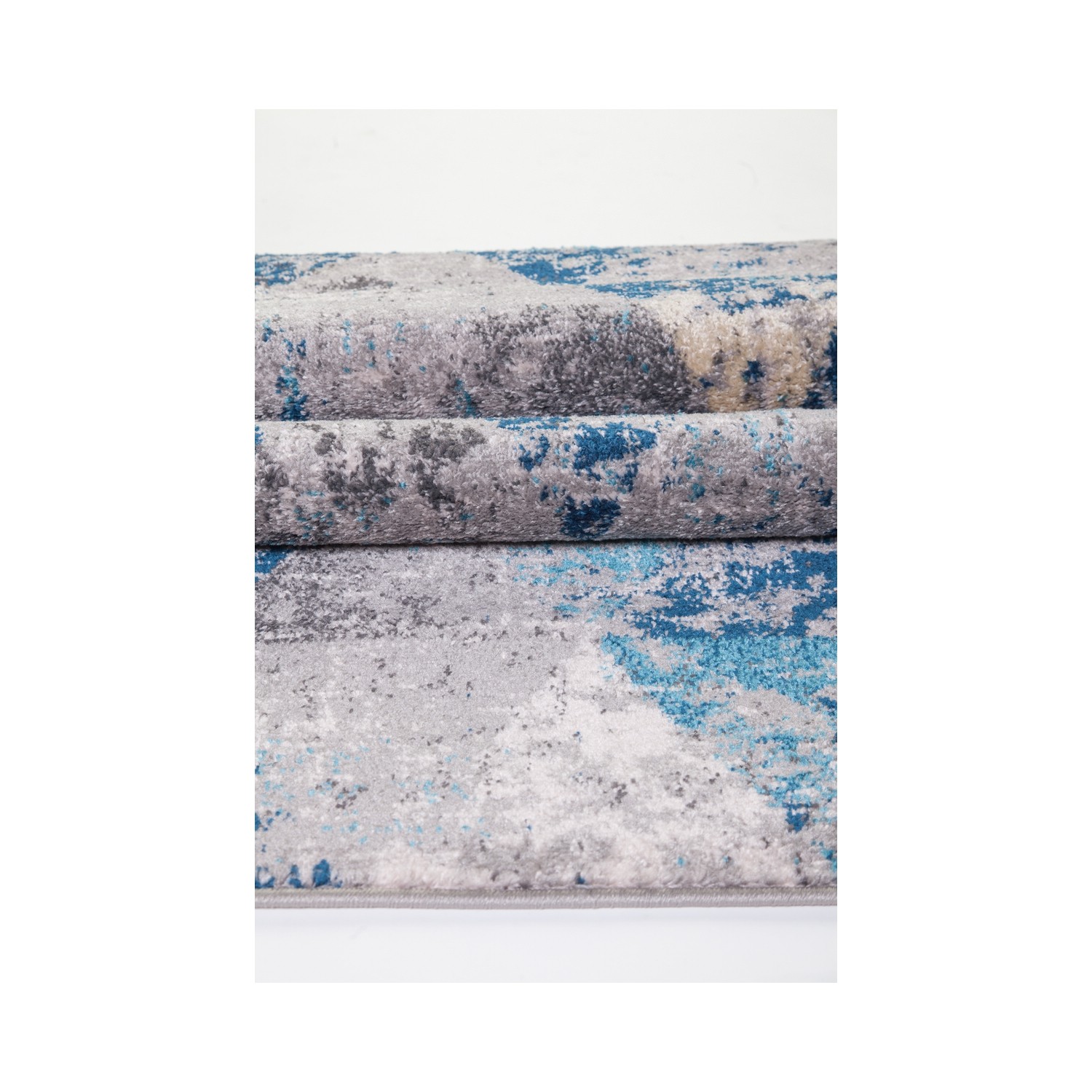 Tapis rectangulaire À motifs géométriques 7 pi 10 po x 10 pi 5 po la Dole - Sarcelle/Gris