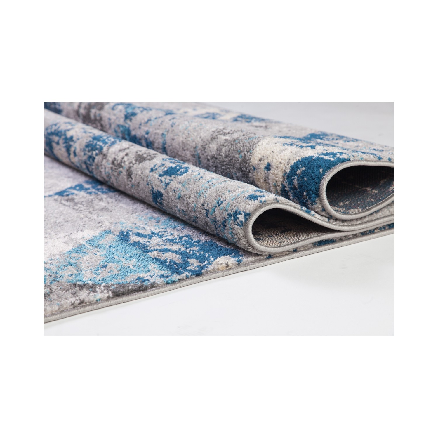 Tapis rectangulaire À motifs géométriques 7 pi 10 po x 10 pi 5 po la Dole - Sarcelle/Gris