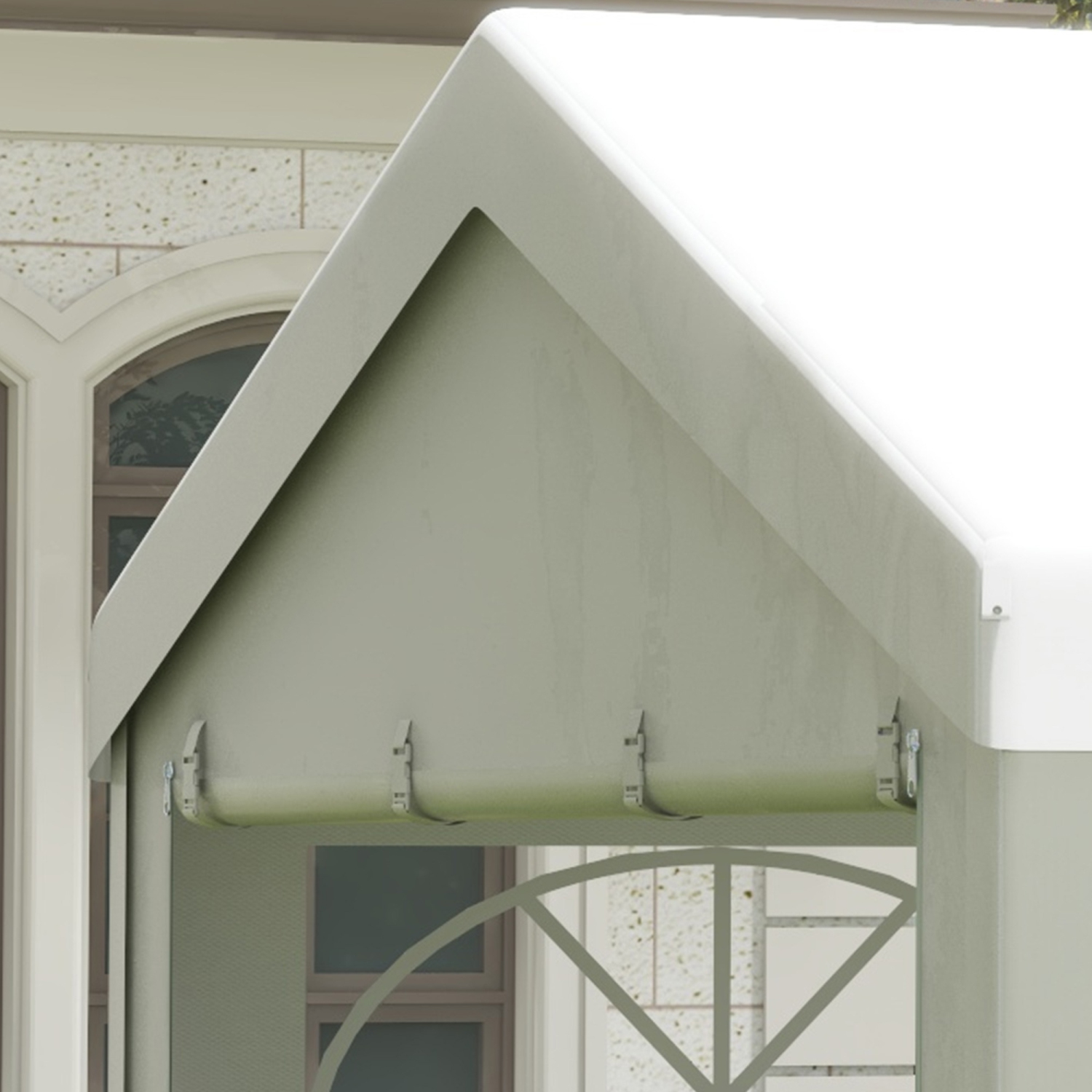 Outsunny 20'x13' Heavy Duty Party Tent, Carport Garage Canopy, Portable Sun Shelter with Sidewalls White