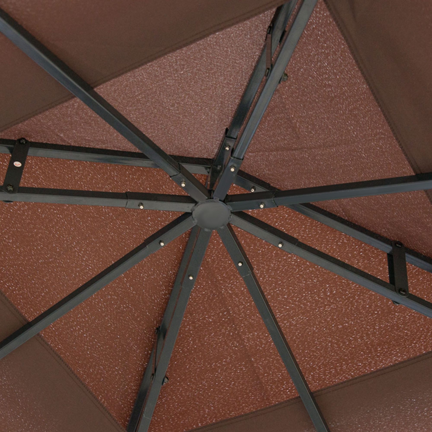 Outsunny 10'x10' Garden Gazebo Patio Canopy Portable Party Event Backyard w/ Mosquito Netting Coffee