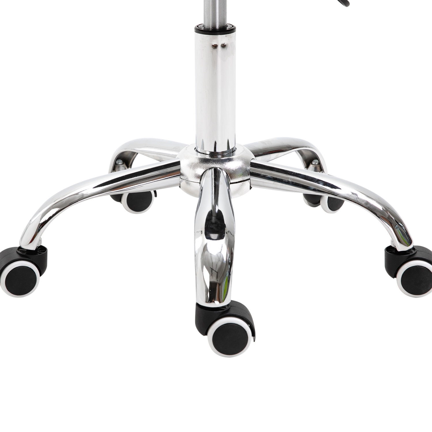 HOMCOM Adjustable Hydraulic Rolling Salon Stool Swivel Saddle Chair Spa Beauty Seat PU Leather, Black