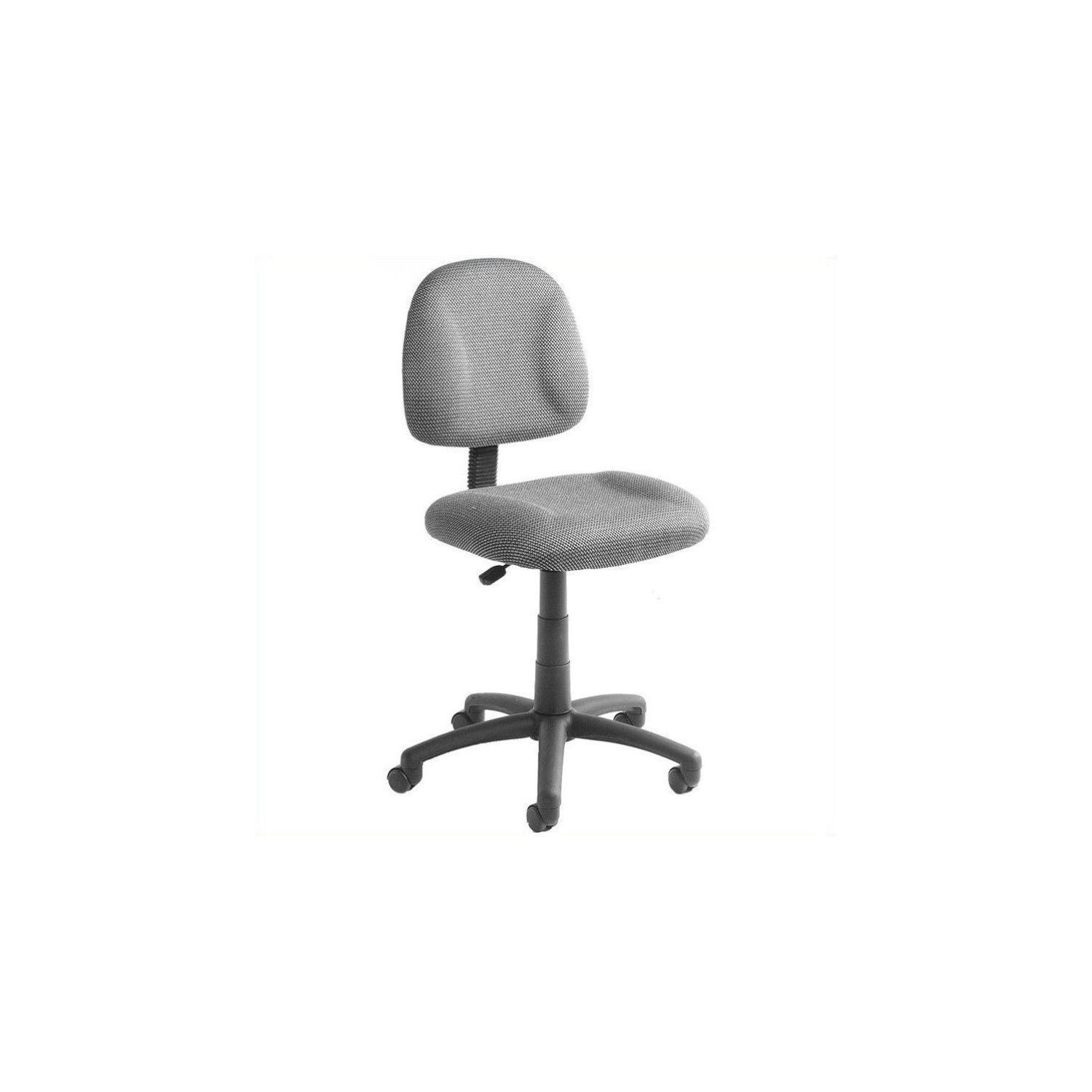 Pemberly Row Fabric Upholstered Adjustable Posture Office Chair in Gray