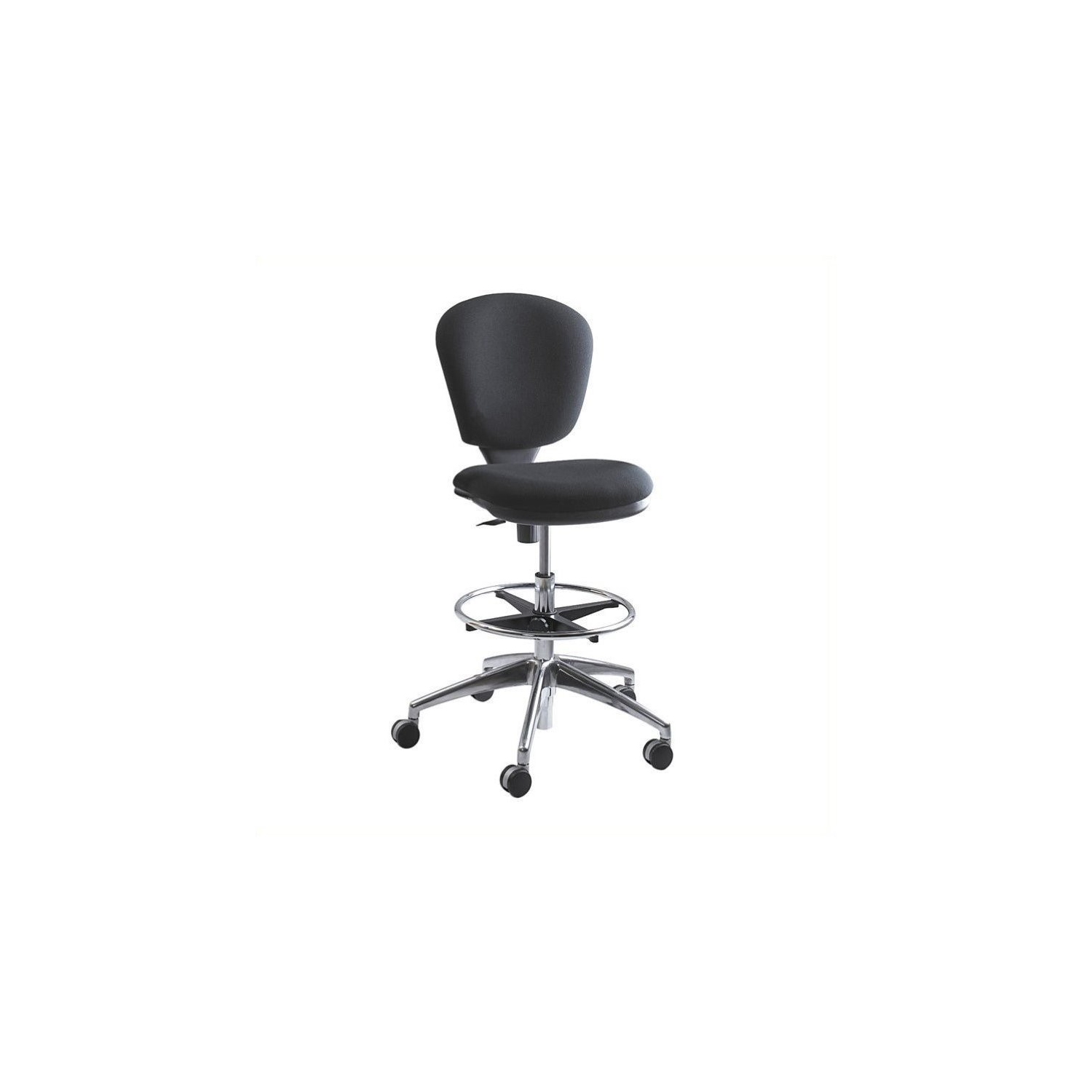 Pemberly Row Extended Height Drafting Chair in Black